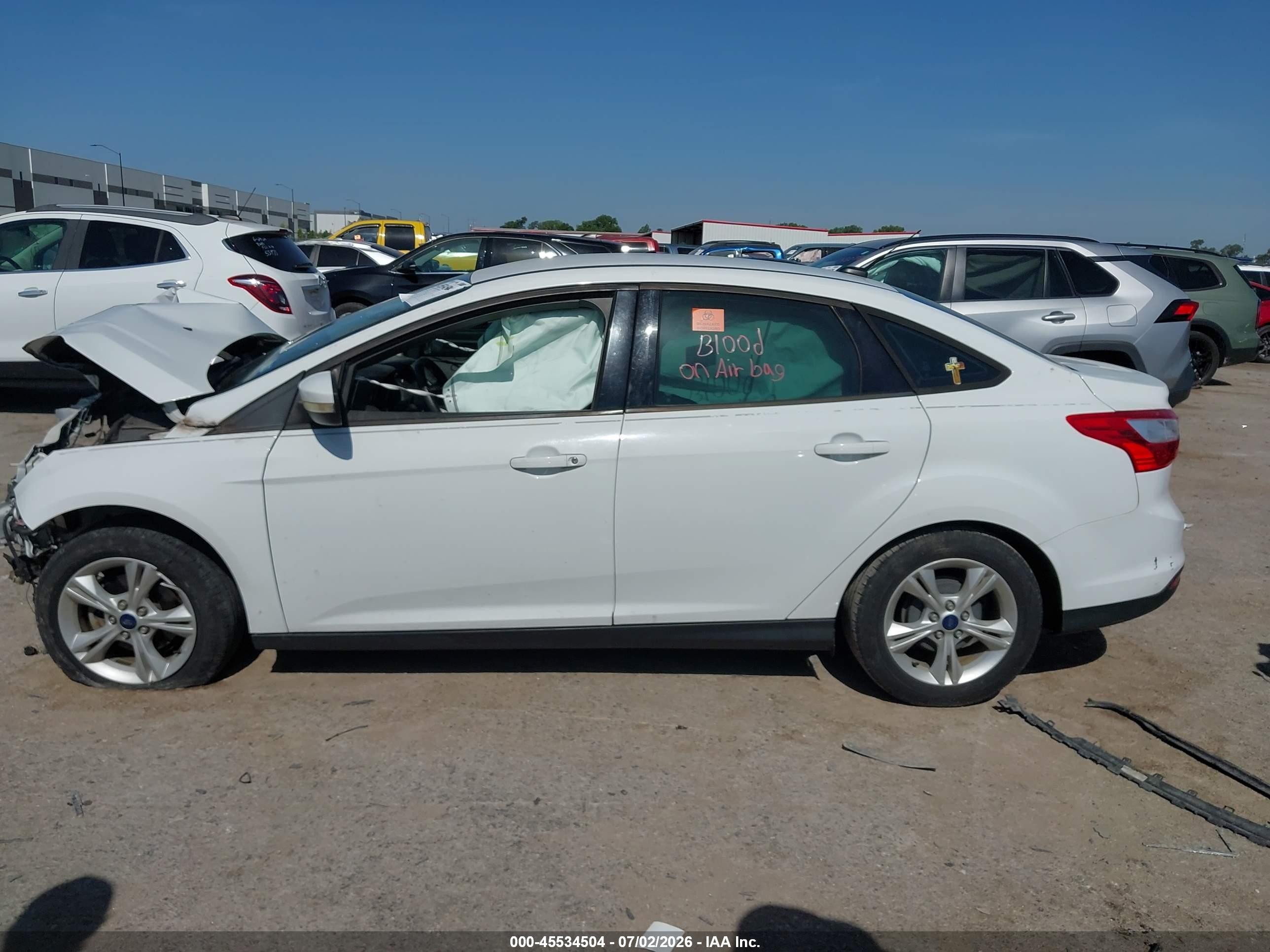 2014 Ford Focus Se White vin: 1FADP3F23EL440460
