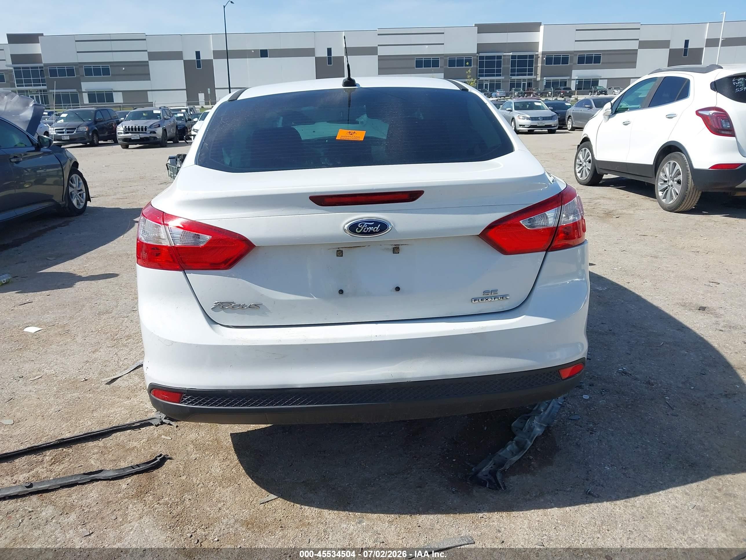 2014 Ford Focus Se White vin: 1FADP3F23EL440460
