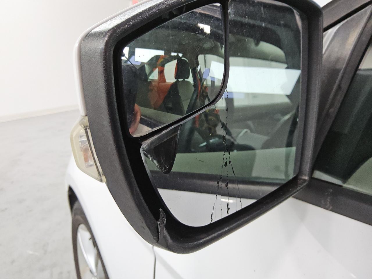 2014 Ford Focus Se White vin: 1FADP3F23EL446484 Damage: Left Mirror, Broken, Replacement Required