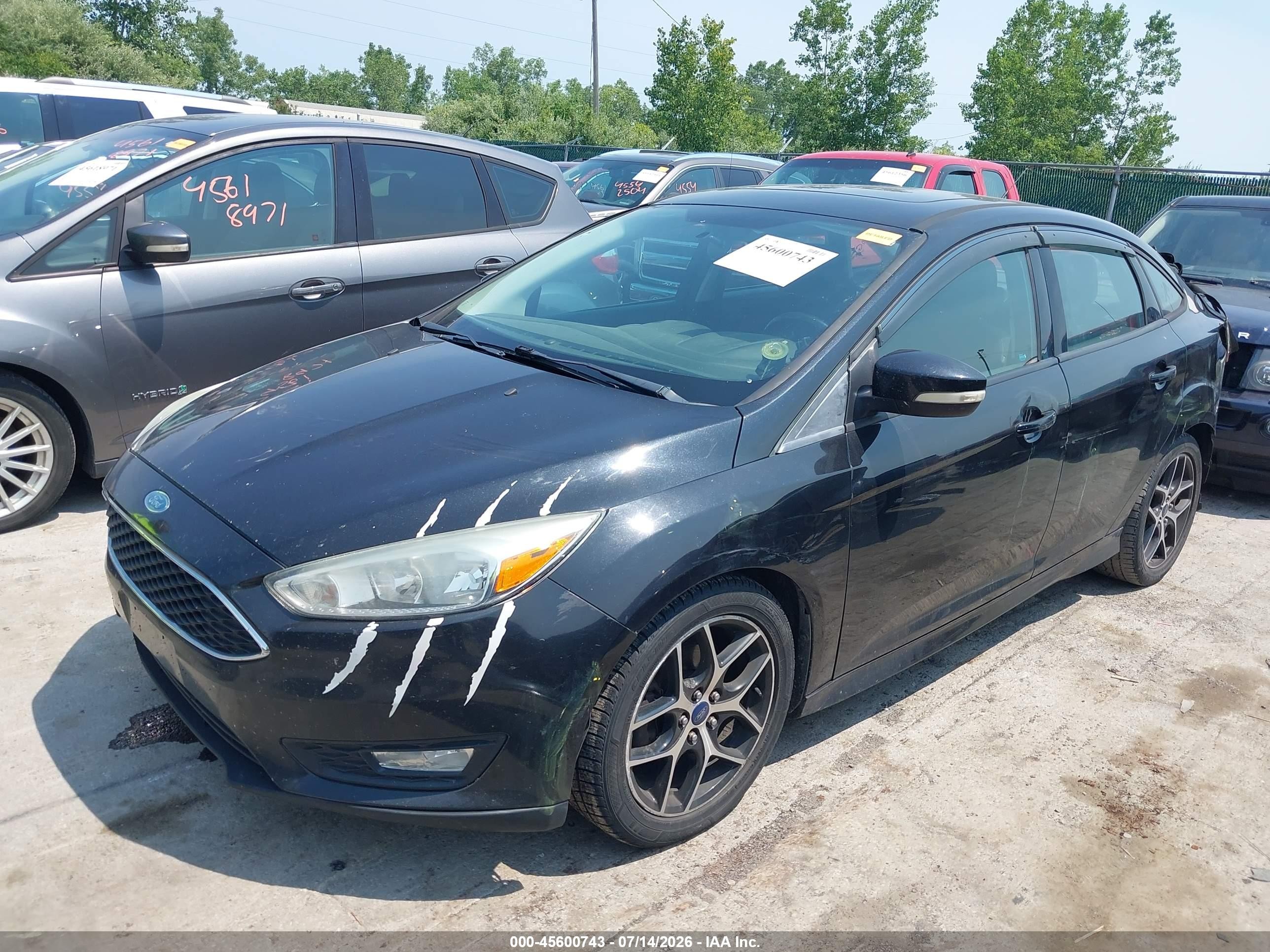 2015 Ford Focus Se Black vin: 1FADP3F23FL216963