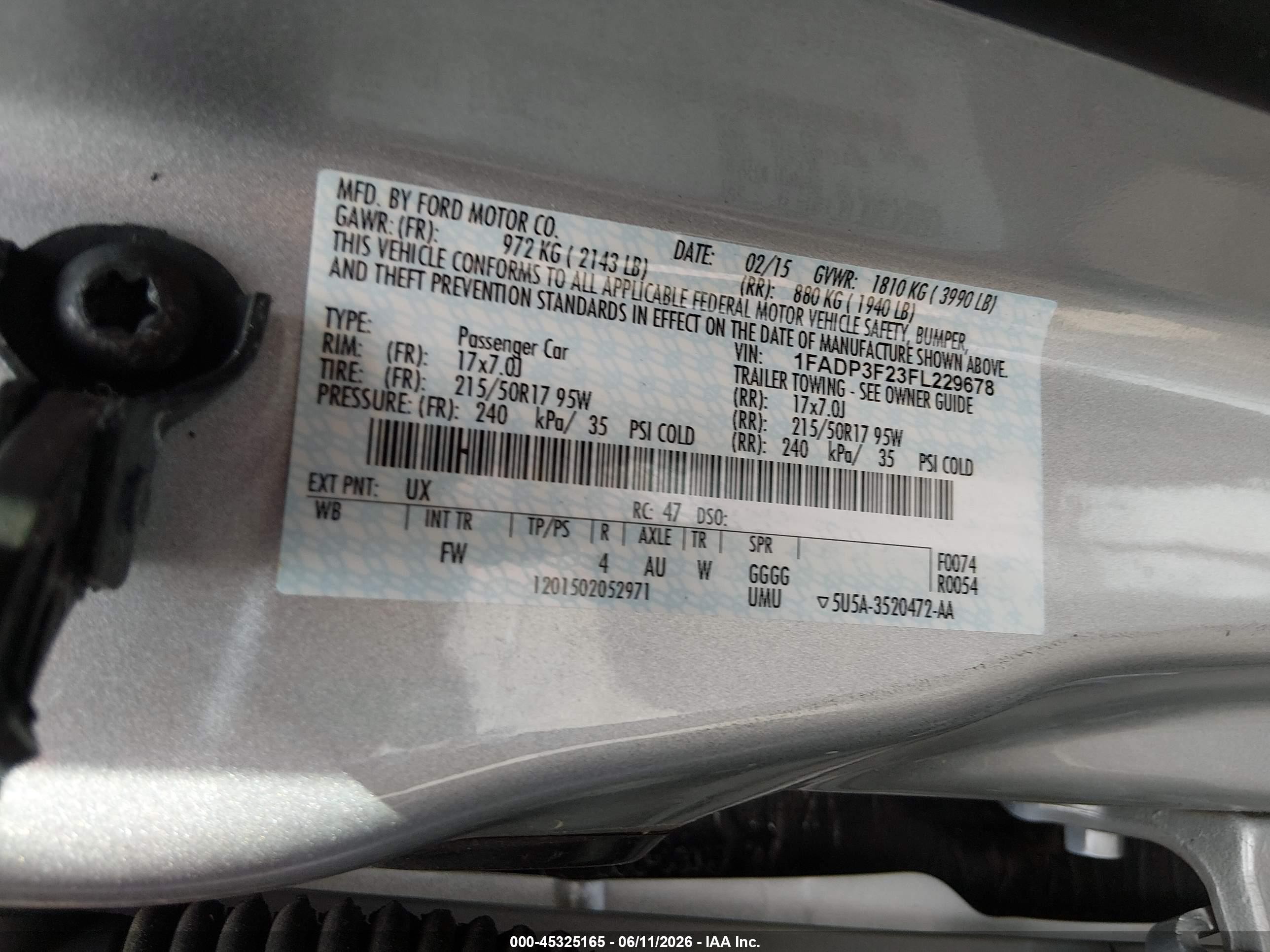 2015 Ford Focus Se Серебряный vin: 1FADP3F23FL229678