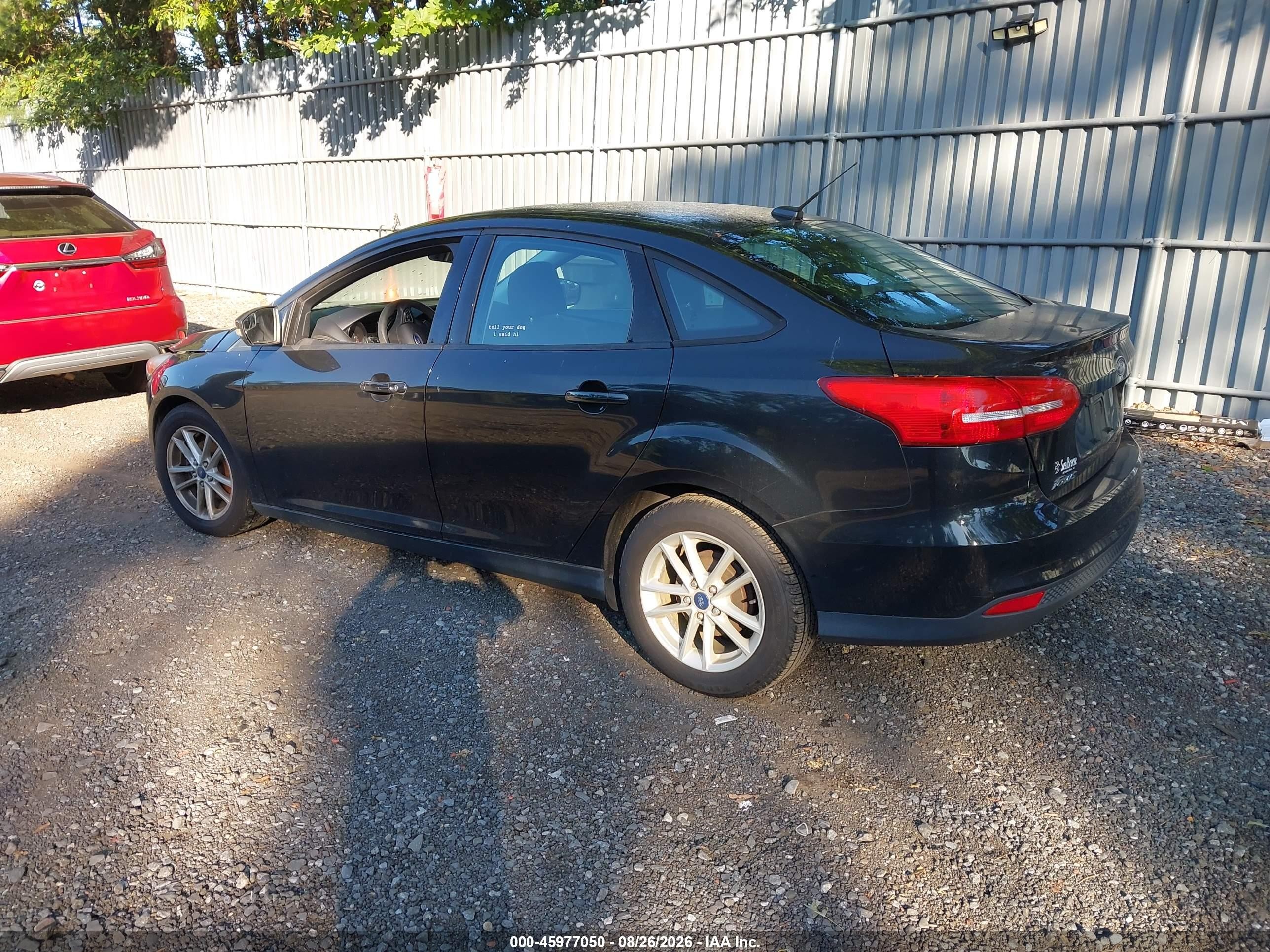 2015 Ford Focus Se Black vin: 1FADP3F23FL242494