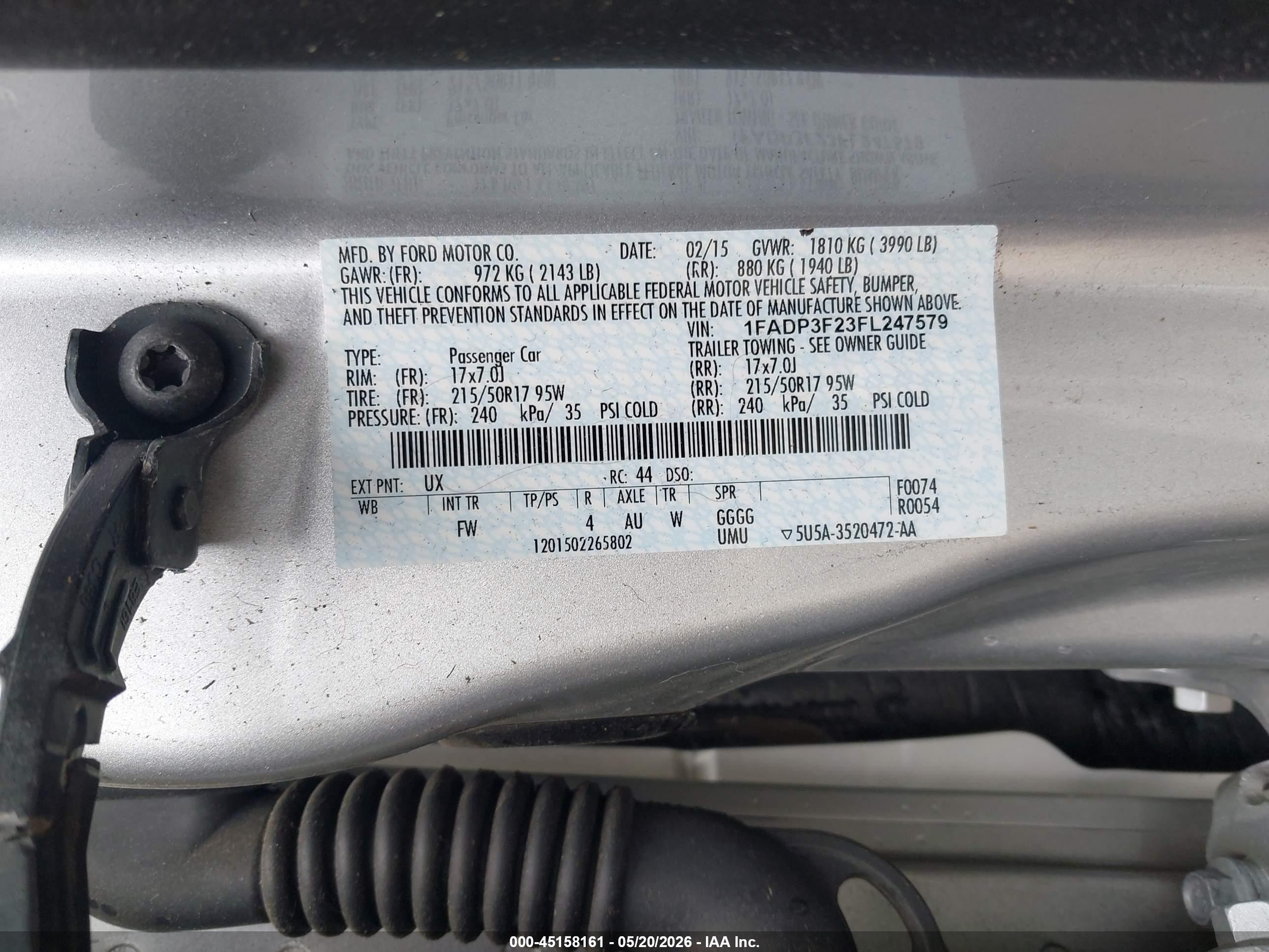 2015 Ford Focus Se Silver vin: 1FADP3F23FL247579