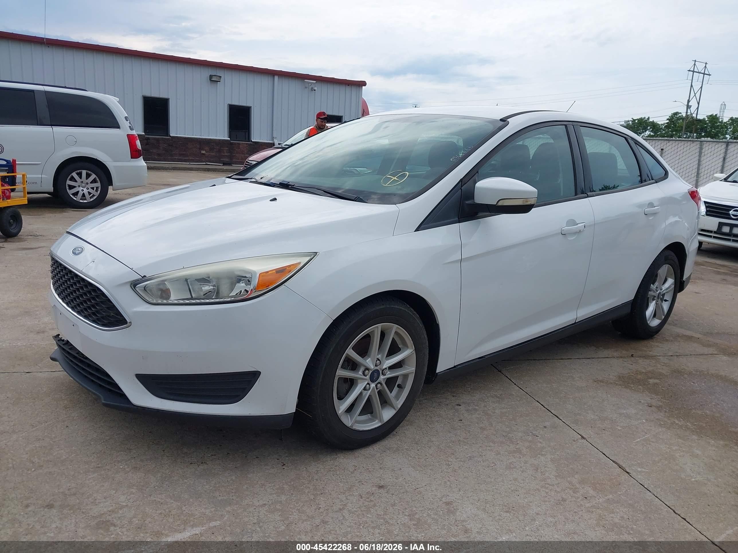 2015 Ford Focus Se White vin: 1FADP3F23FL250059