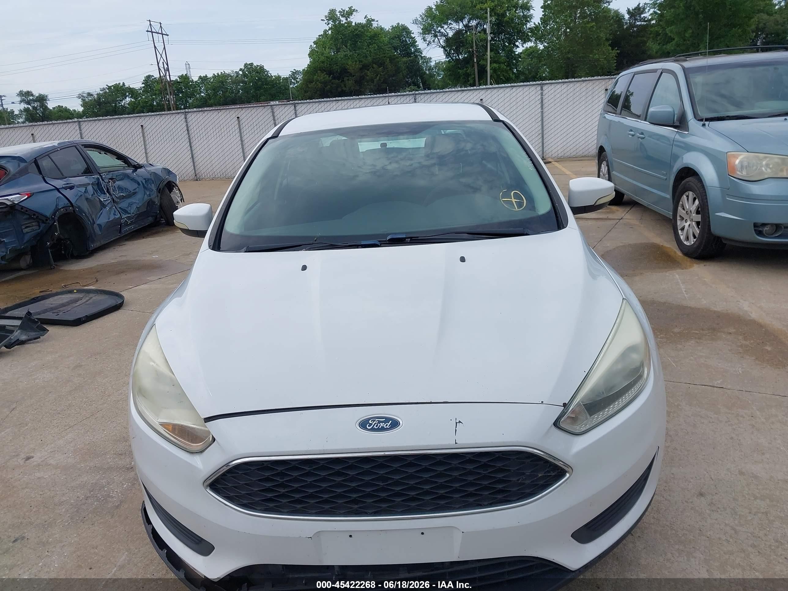 2015 Ford Focus Se White vin: 1FADP3F23FL250059