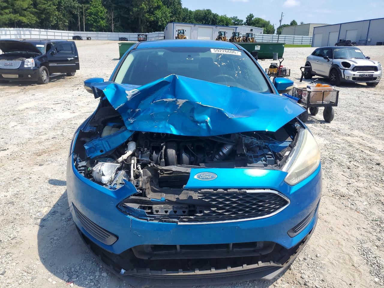2015 Ford Focus Se Blue vin: 1FADP3F23FL271140