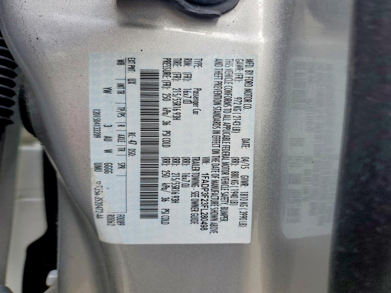 2015 Ford Focus Se Silver vin: 1FADP3F23FL280498