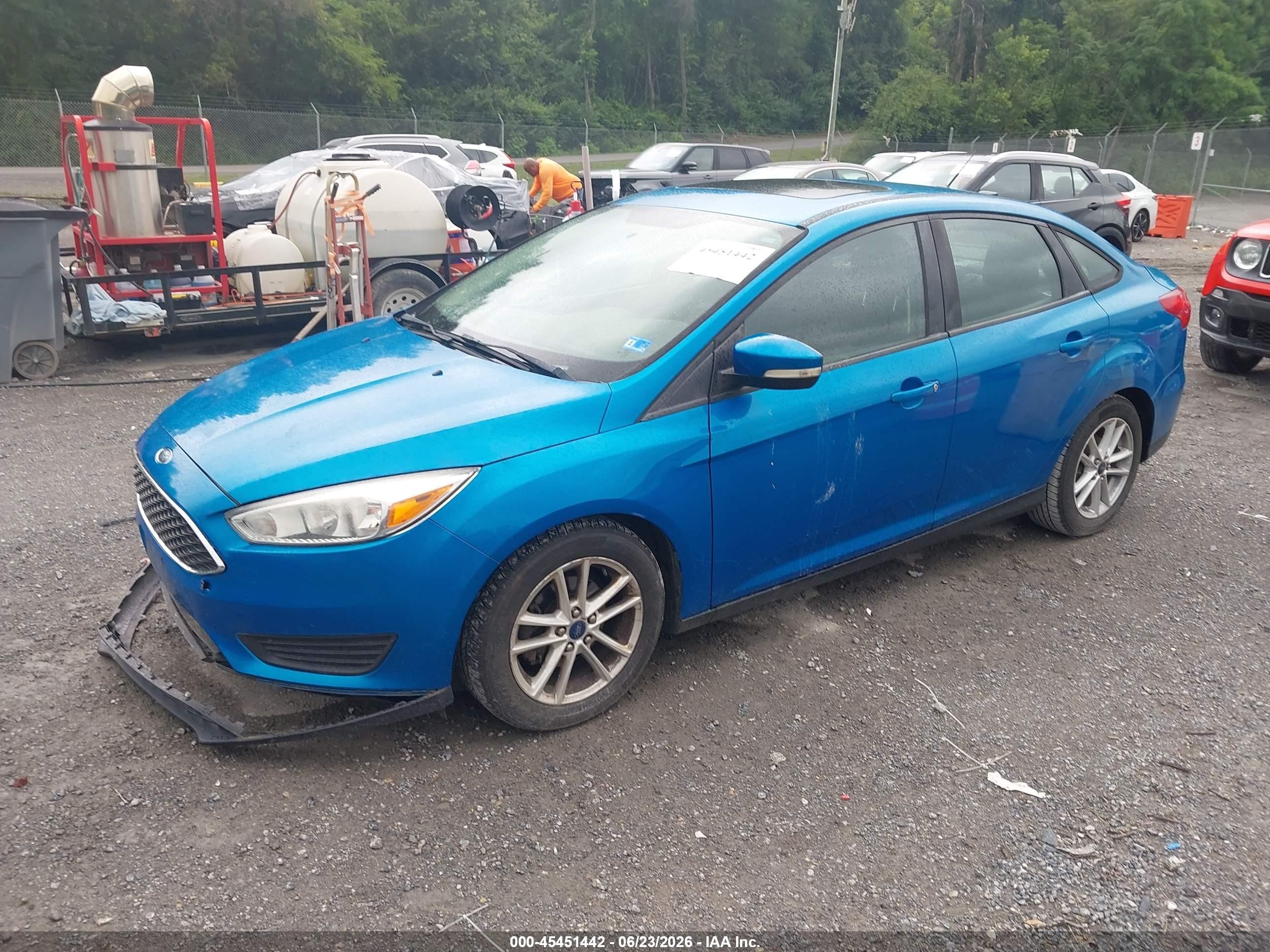 2015 Ford Focus Se Blue vin: 1FADP3F23FL286883