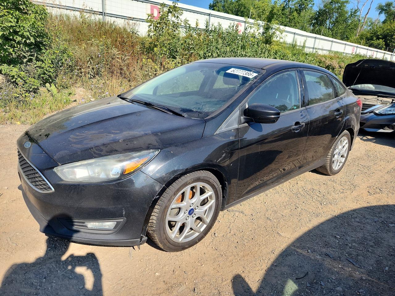 2015 Ford Focus Se Black vin: 1FADP3F23FL299388