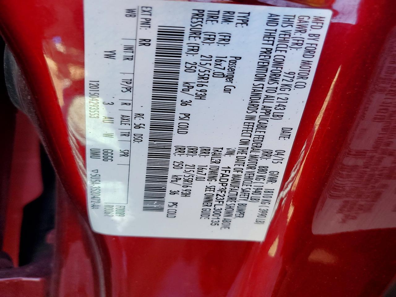 2015 Ford Focus Se Red vin: 1FADP3F23FL300135