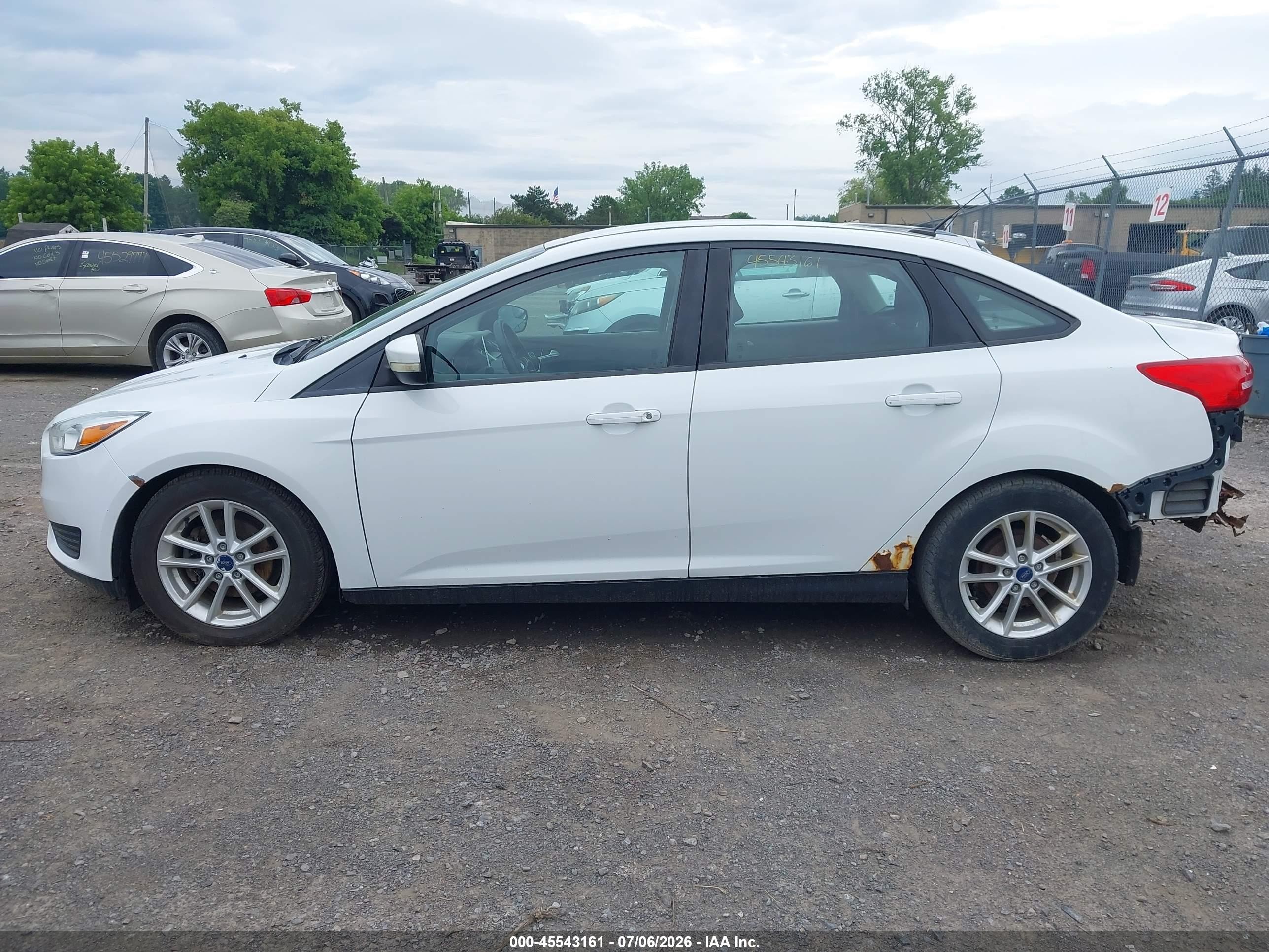 2015 Ford Focus Se White vin: 1FADP3F23FL301737