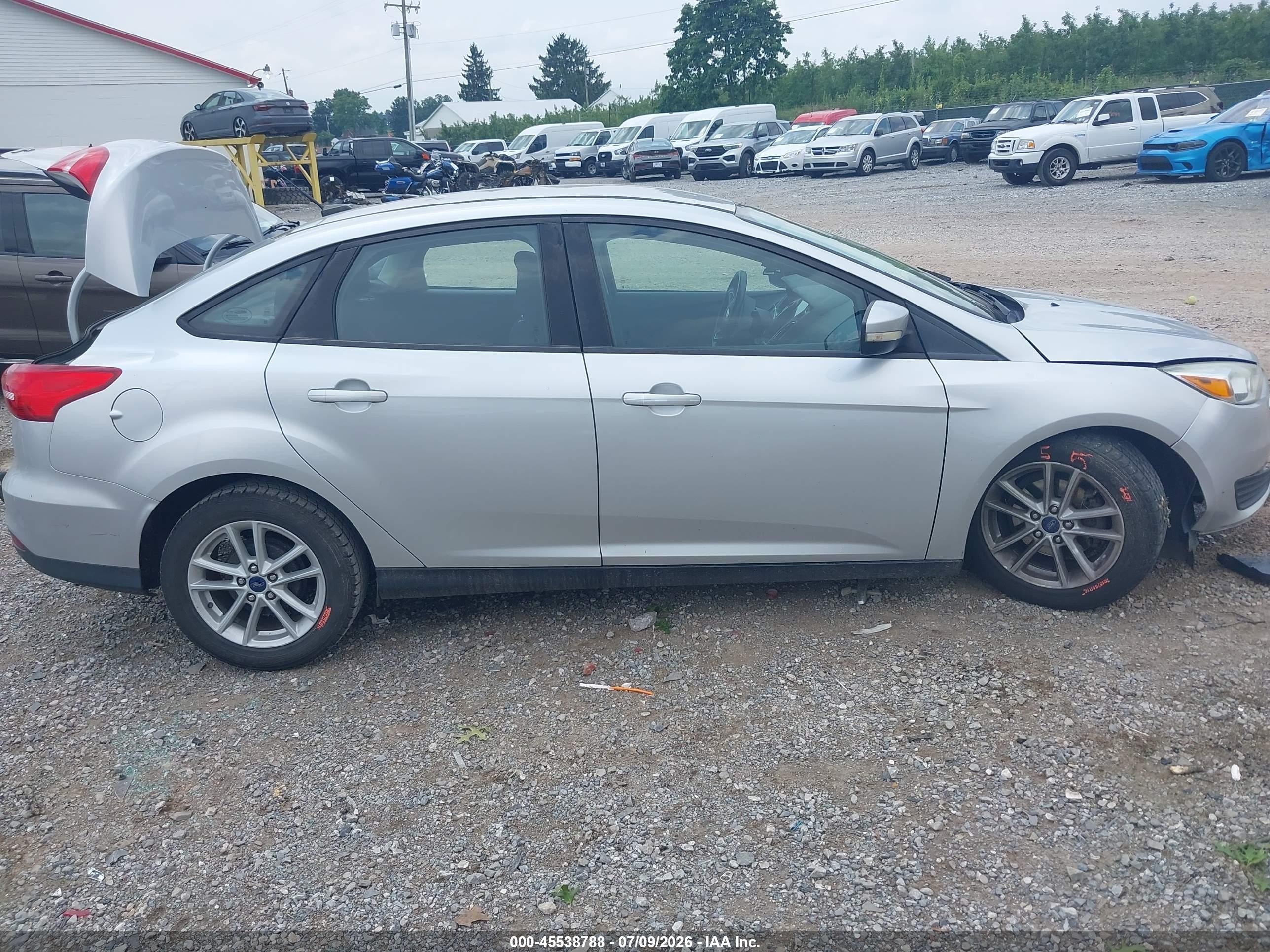 2015 Ford Focus Se Gray vin: 1FADP3F23FL313208