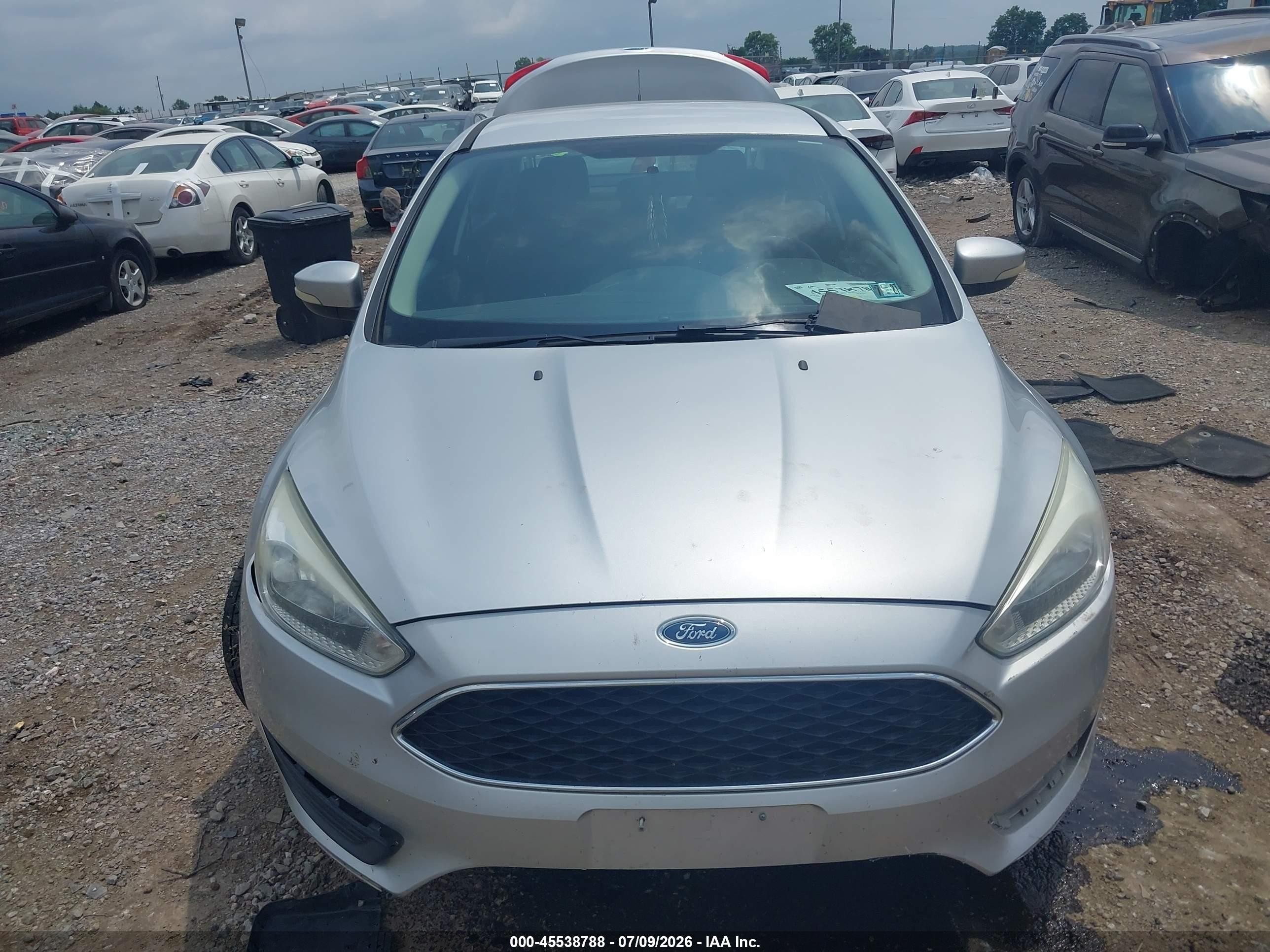 2015 Ford Focus Se Gray vin: 1FADP3F23FL313208