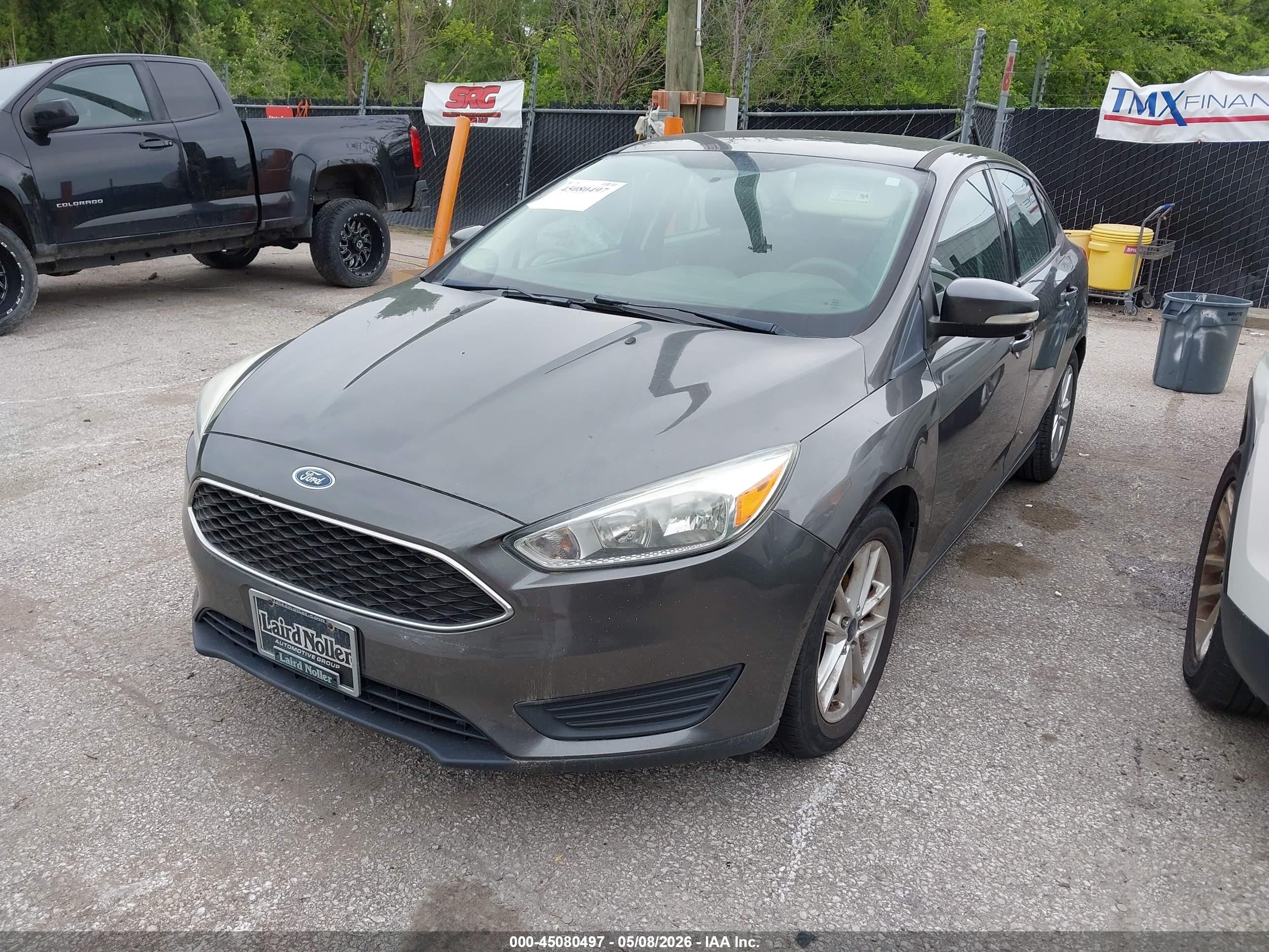 2015 Ford Focus Se Gray vin: 1FADP3F23FL327223