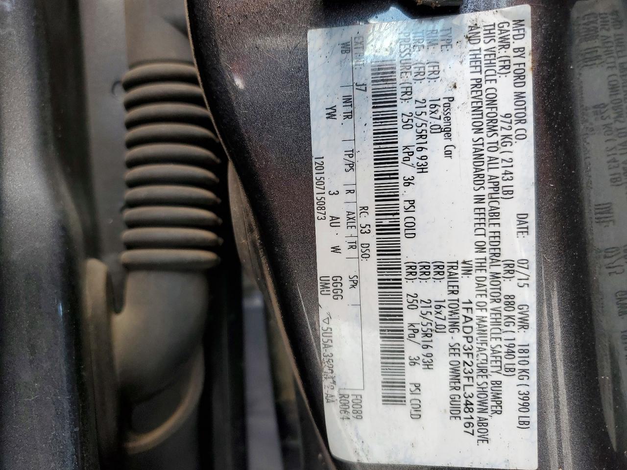 2015 Ford Focus Se Gray vin: 1FADP3F23FL348167