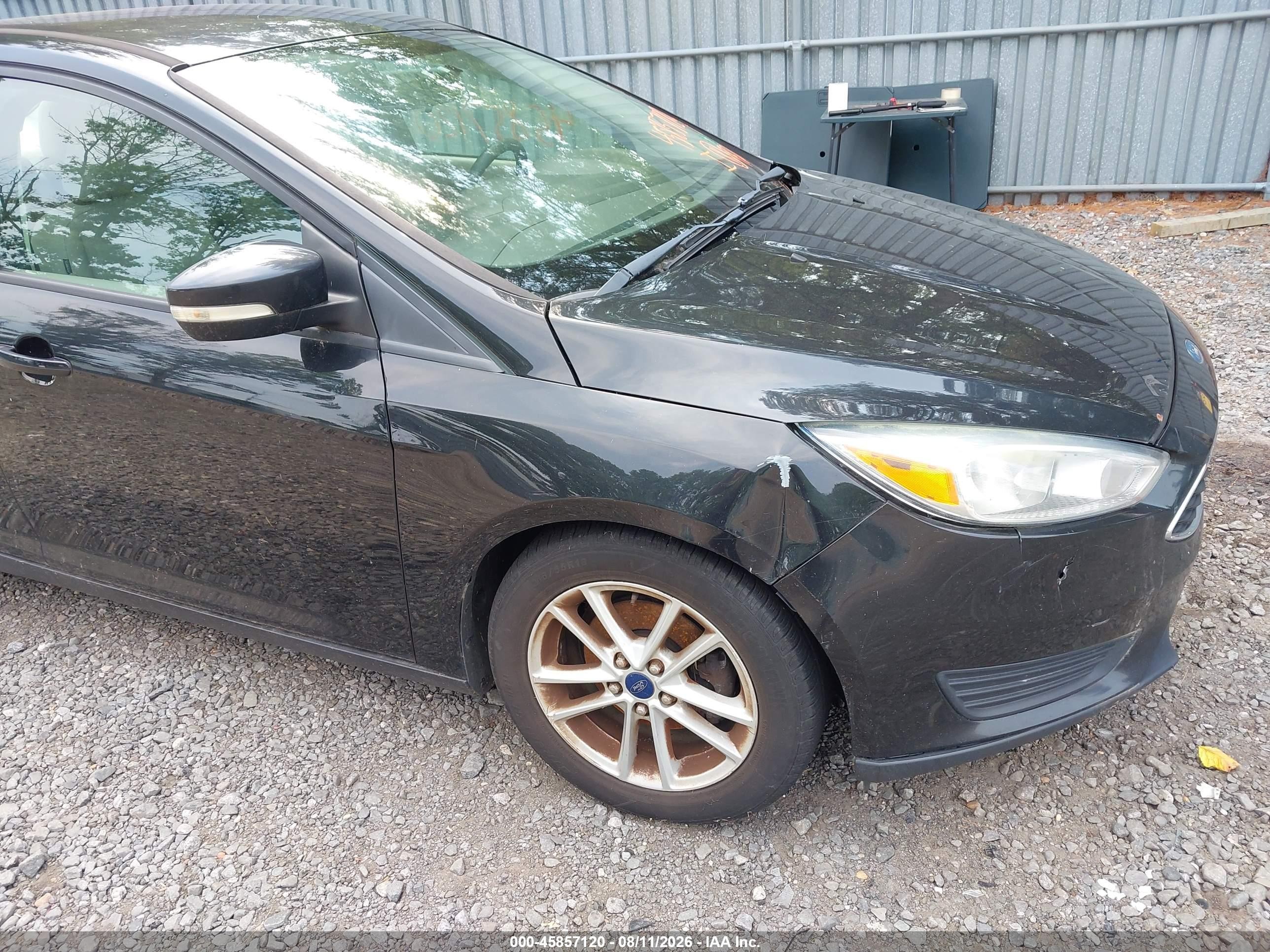 2015 Ford Focus Se Black vin: 1FADP3F23FL366054