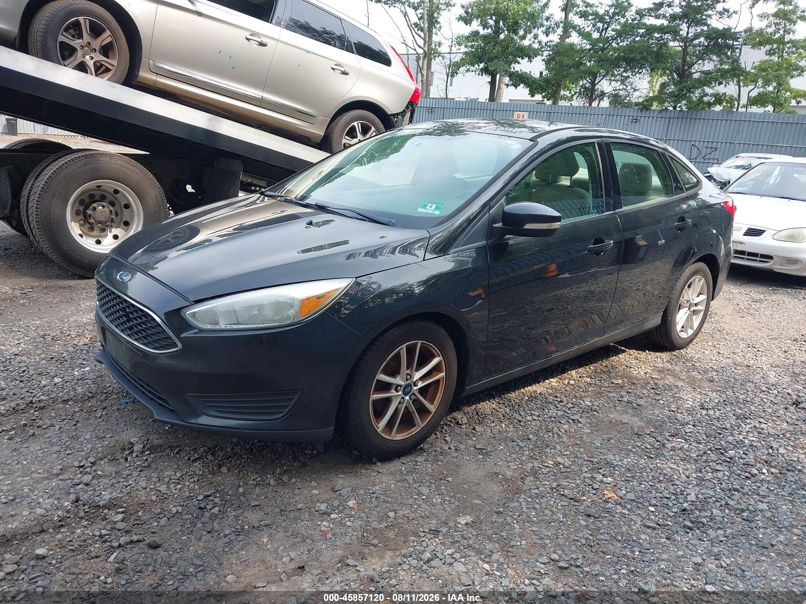 2015 Ford Focus Se Black vin: 1FADP3F23FL366054