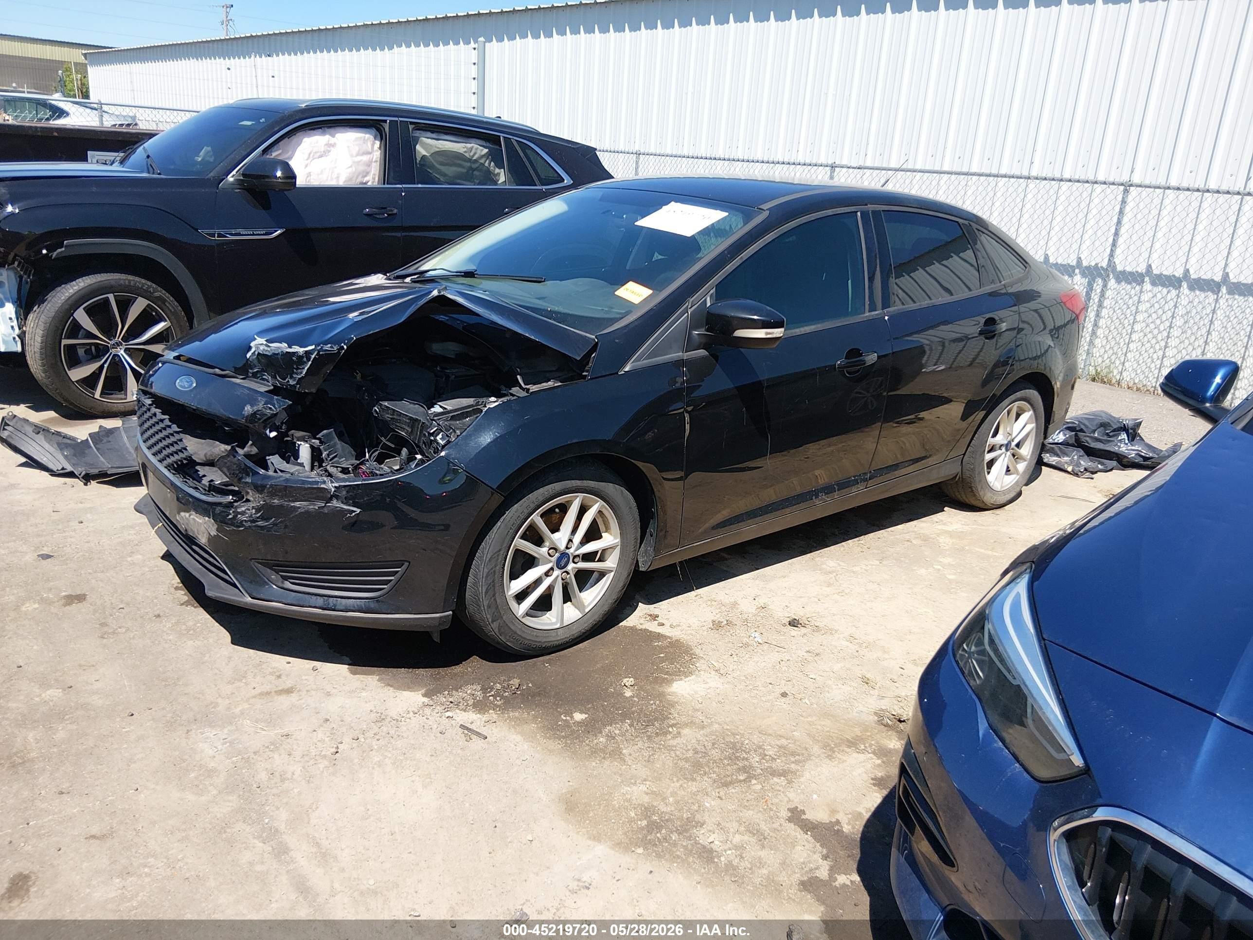 2017 Ford Focus Se Black vin: 1FADP3F23HL302731