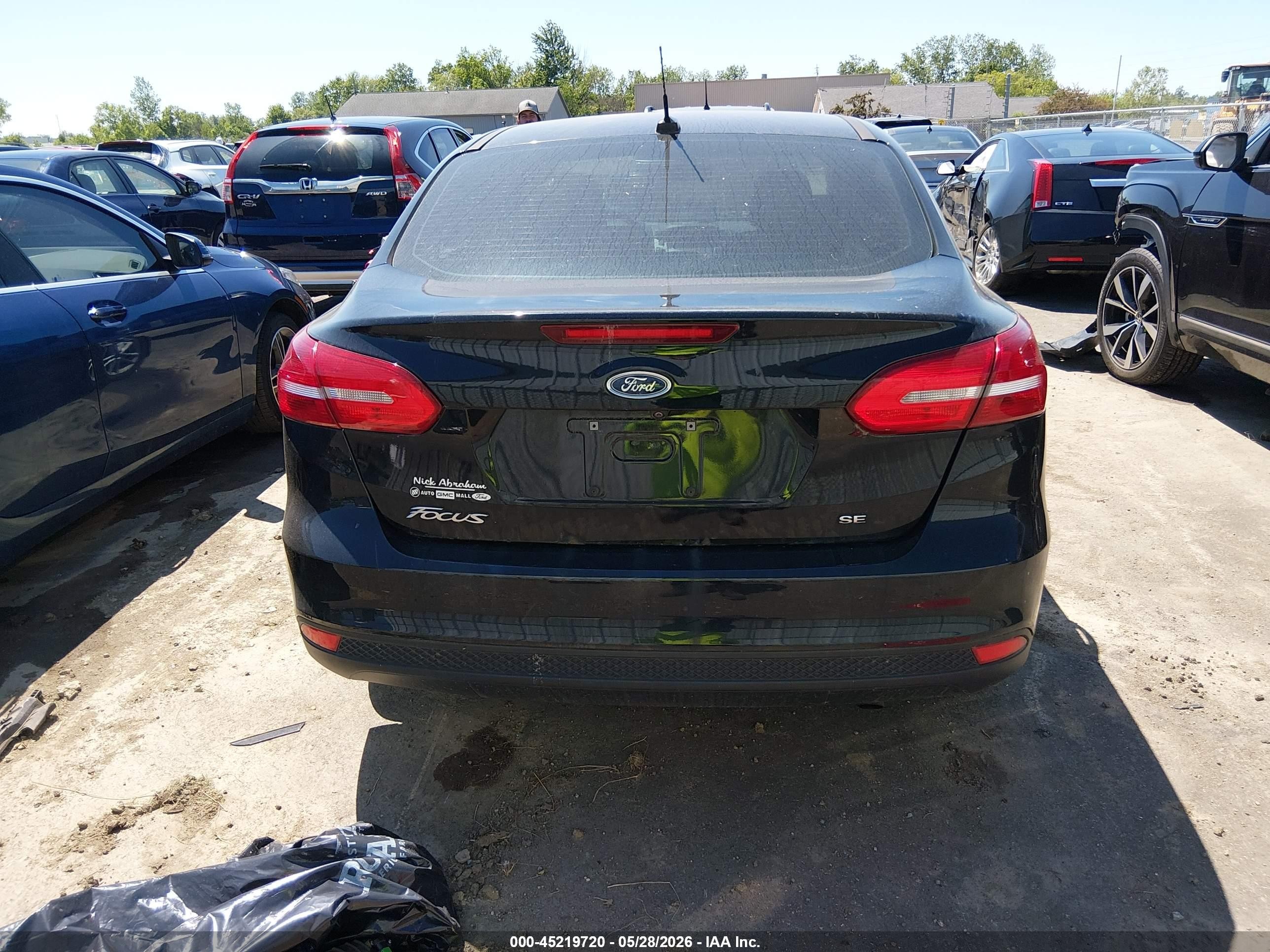 2017 Ford Focus Se Black vin: 1FADP3F23HL302731