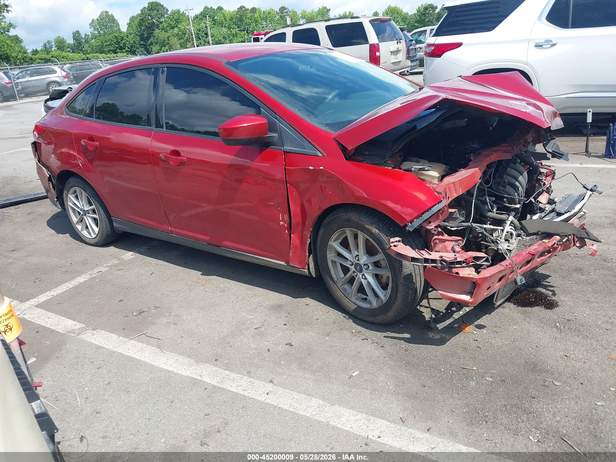 2018 Ford Focus Se Burgundy vin: 1FADP3F23JL320037