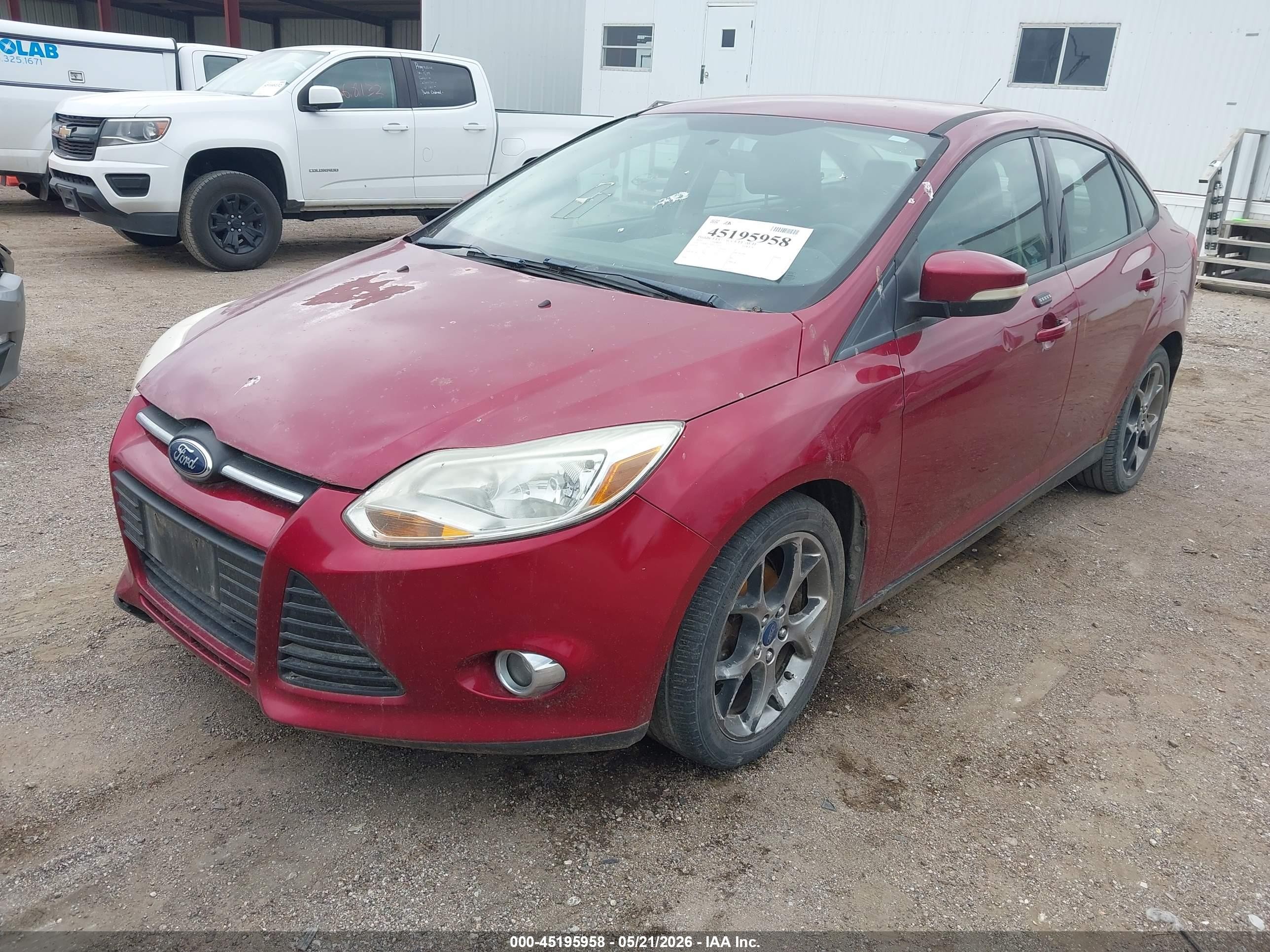 2013 Ford Focus Se Maroon vin: 1FADP3F24DL115976