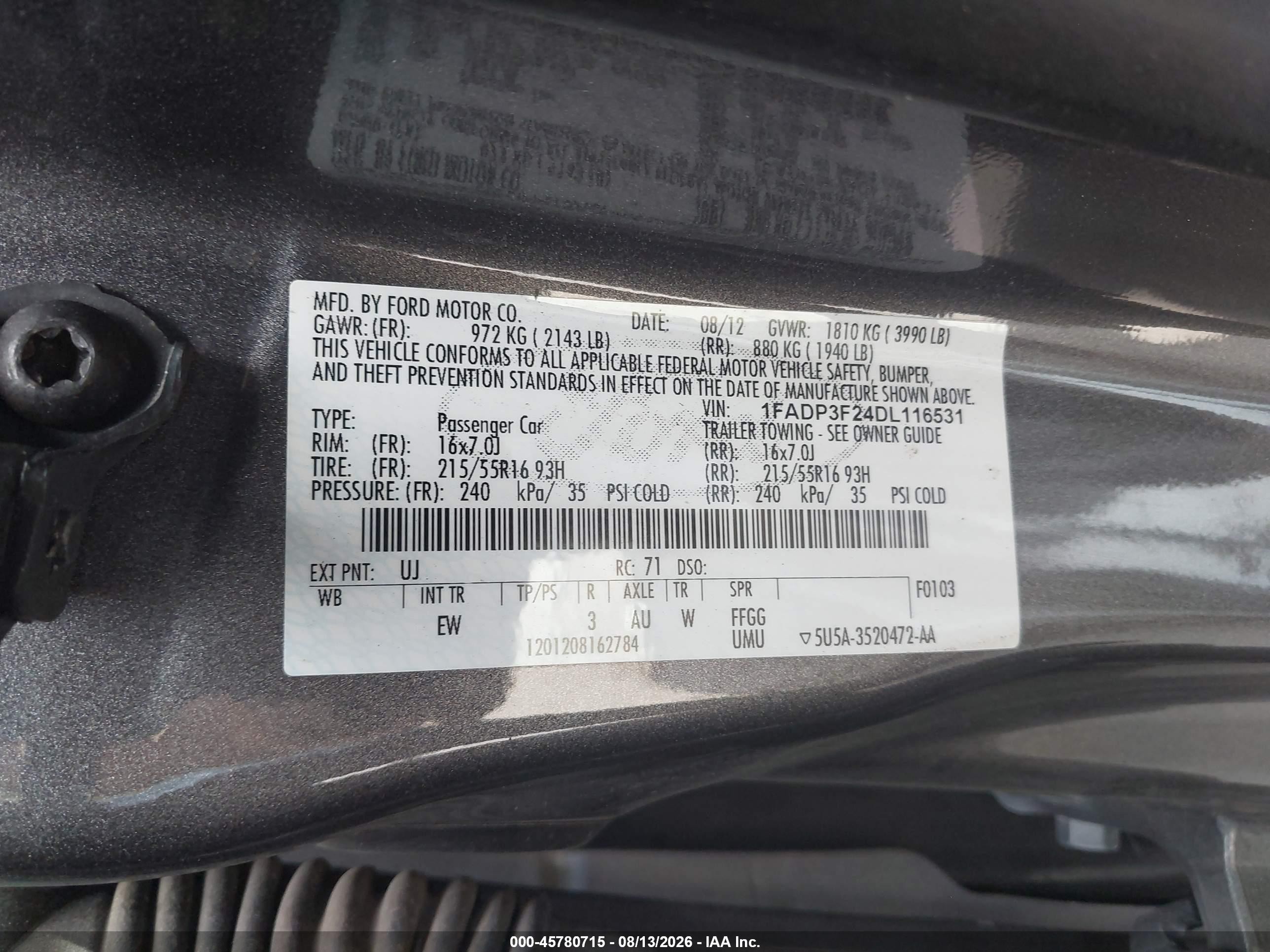 2013 Ford Focus Se Серый vin: 1FADP3F24DL116531