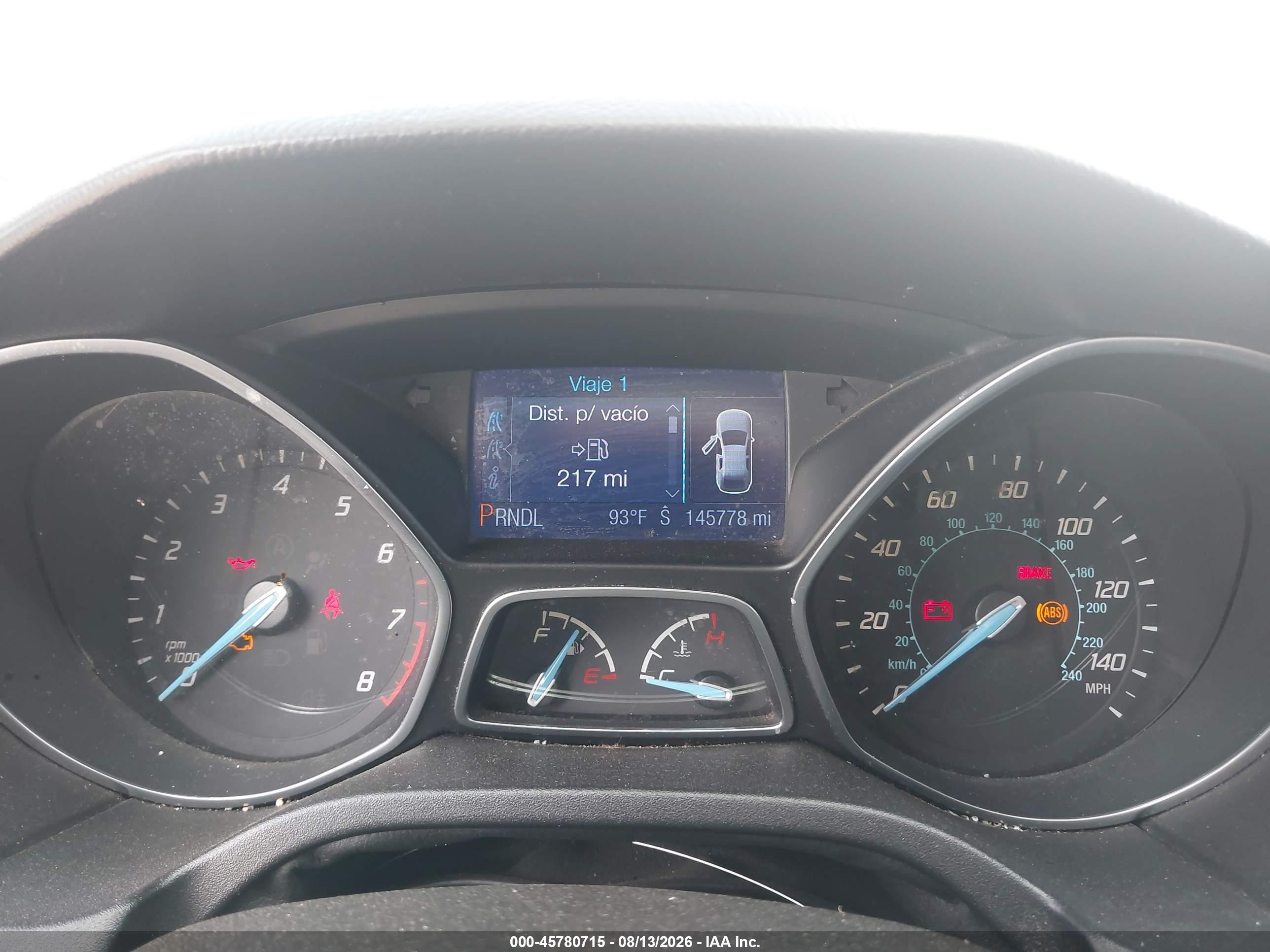 2013 Ford Focus Se Серый vin: 1FADP3F24DL116531