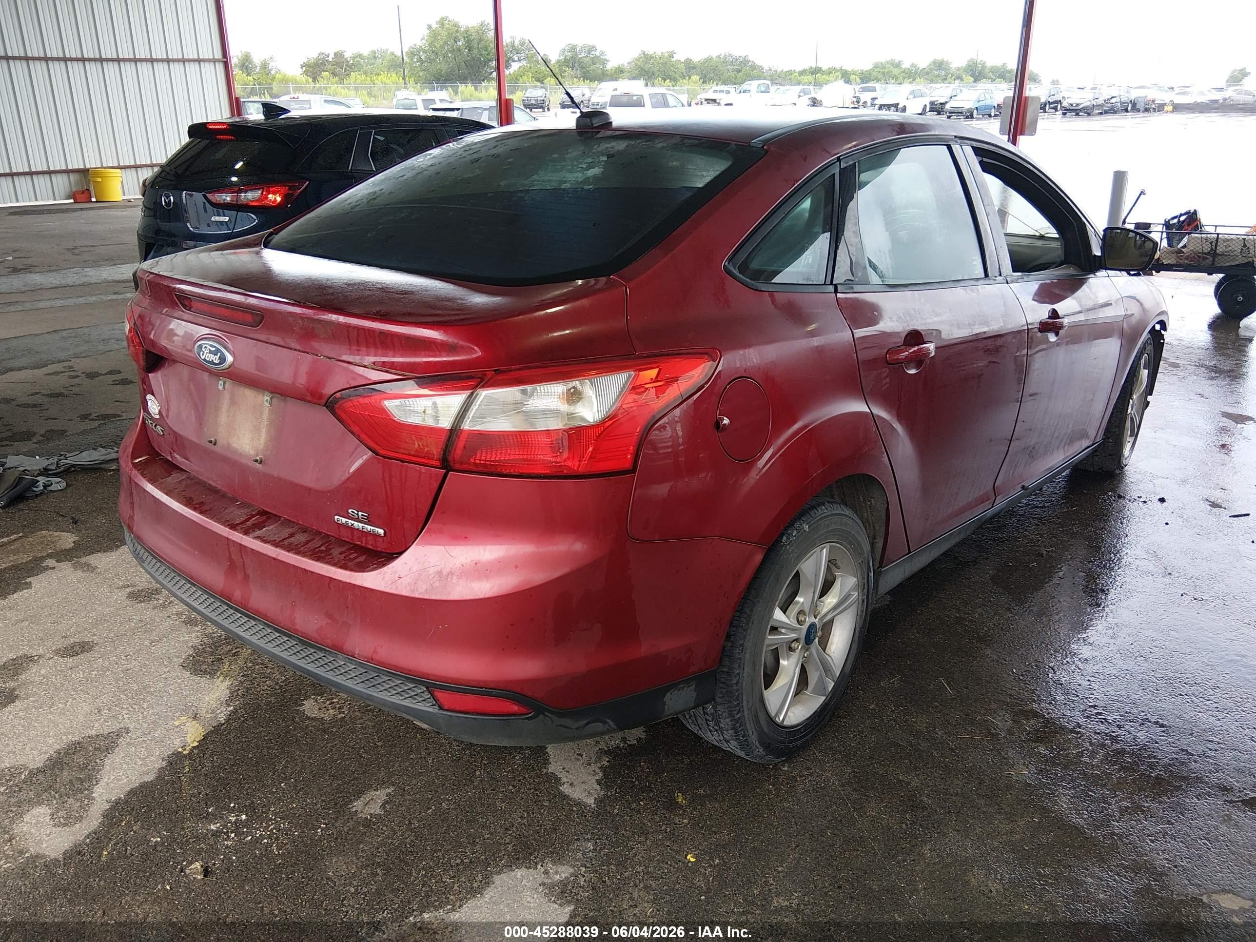 2013 Ford Focus Se Red vin: 1FADP3F24DL144166