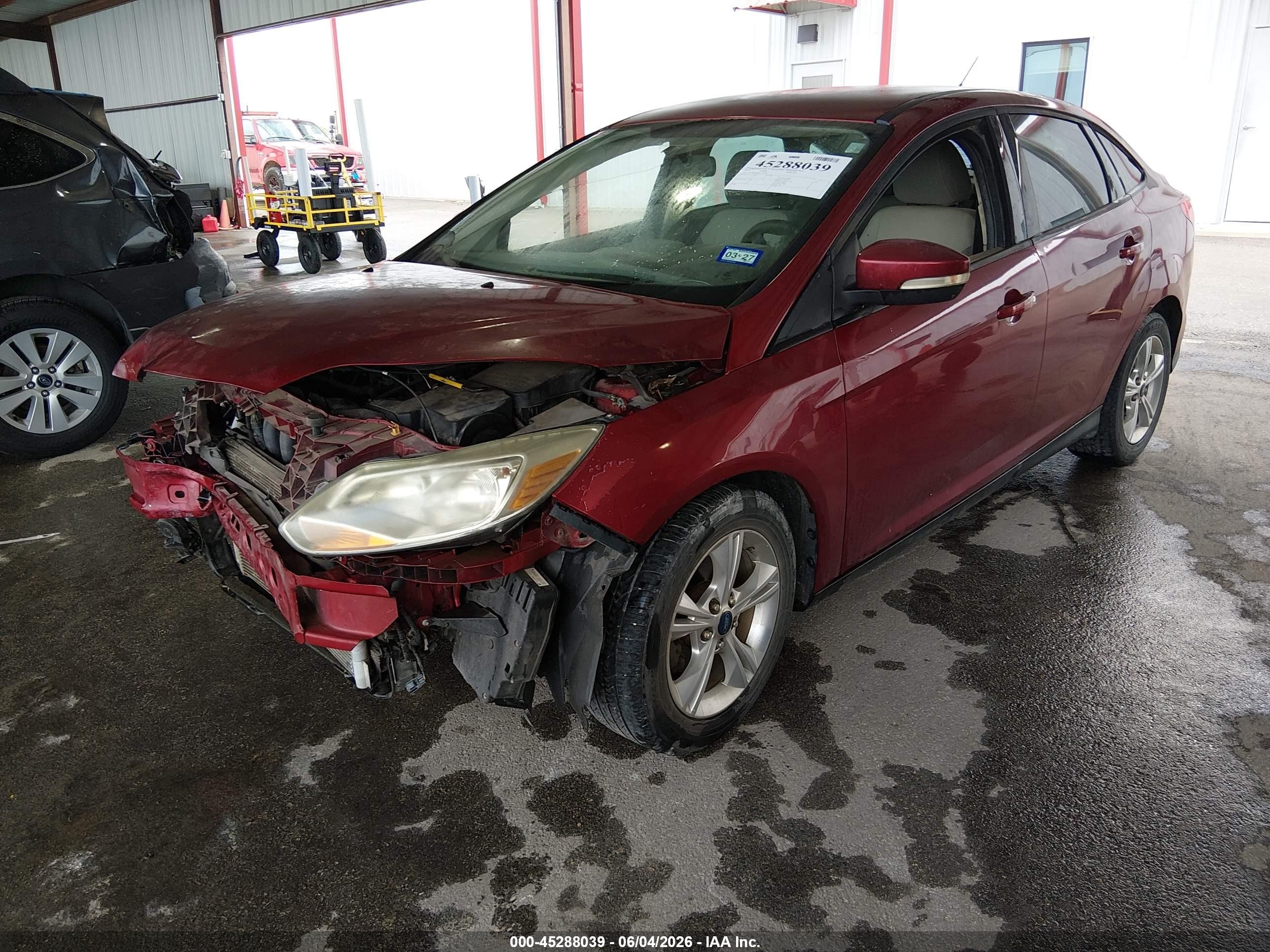 2013 Ford Focus Se Red vin: 1FADP3F24DL144166