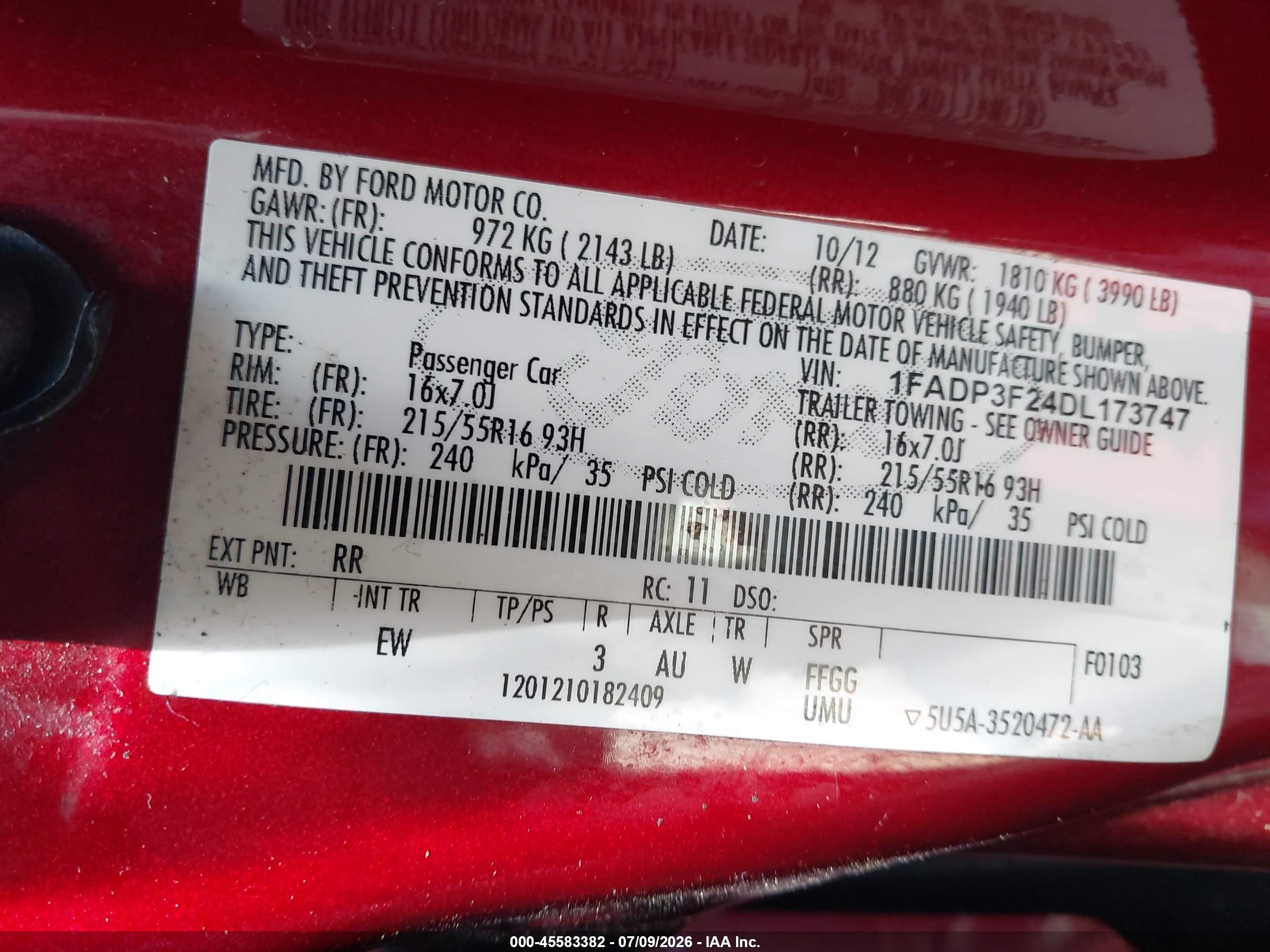 2013 Ford Focus Se Красный vin: 1FADP3F24DL173747