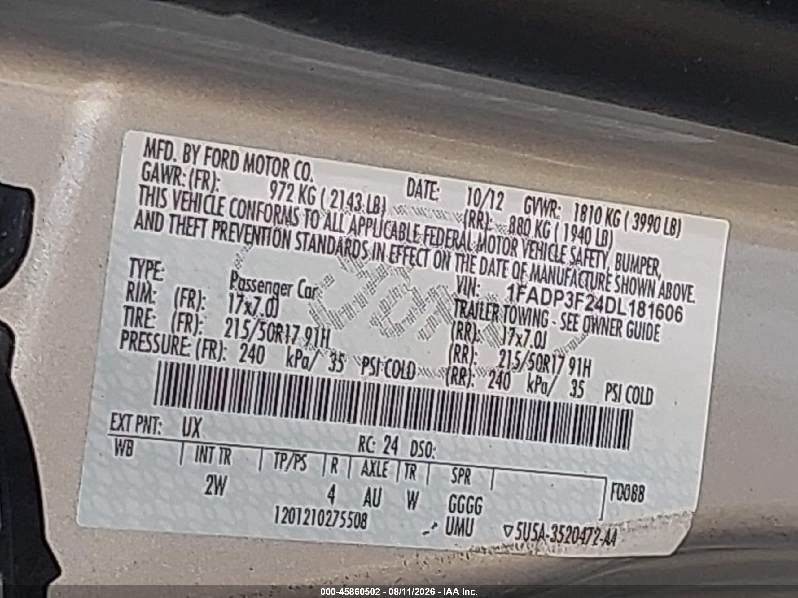 2013 Ford Focus Se Silver vin: 1FADP3F24DL181606