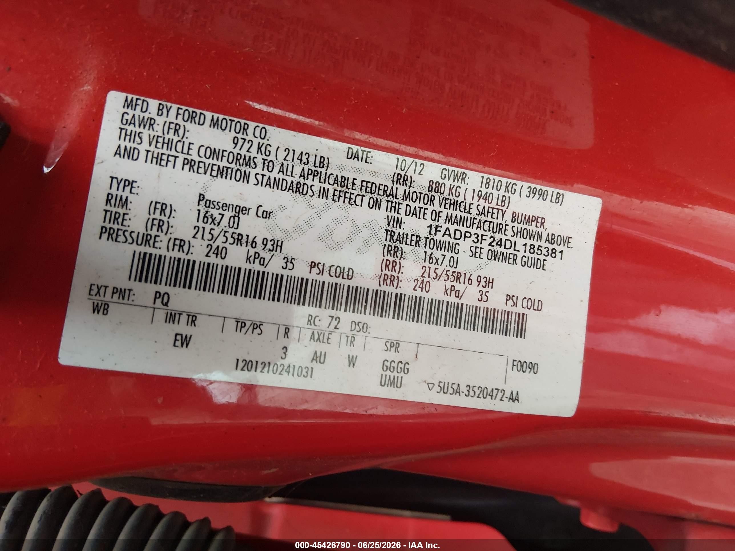 2013 Ford Focus Se Red vin: 1FADP3F24DL185381