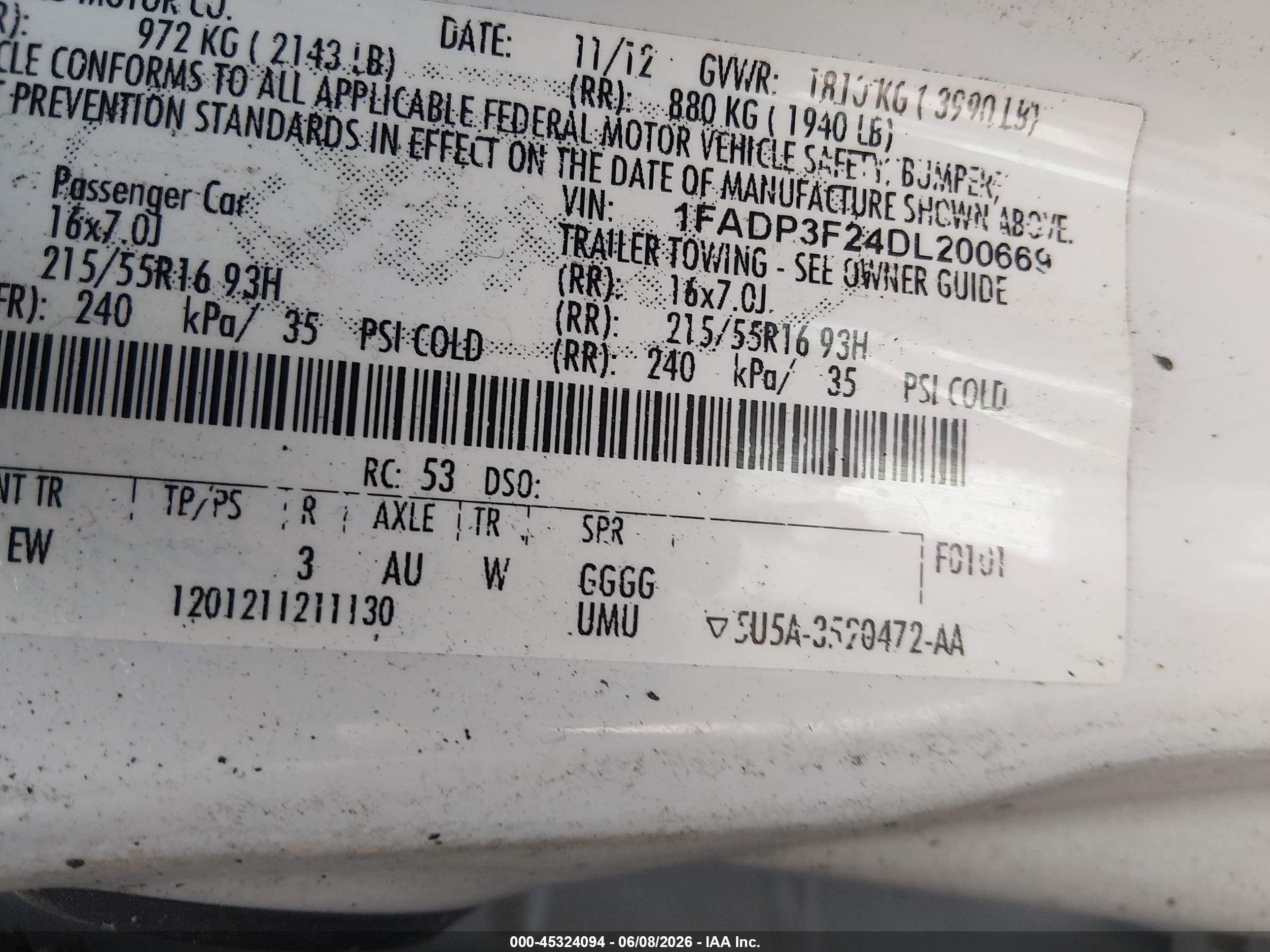 2013 Ford Focus Se Белый vin: 1FADP3F24DL200669