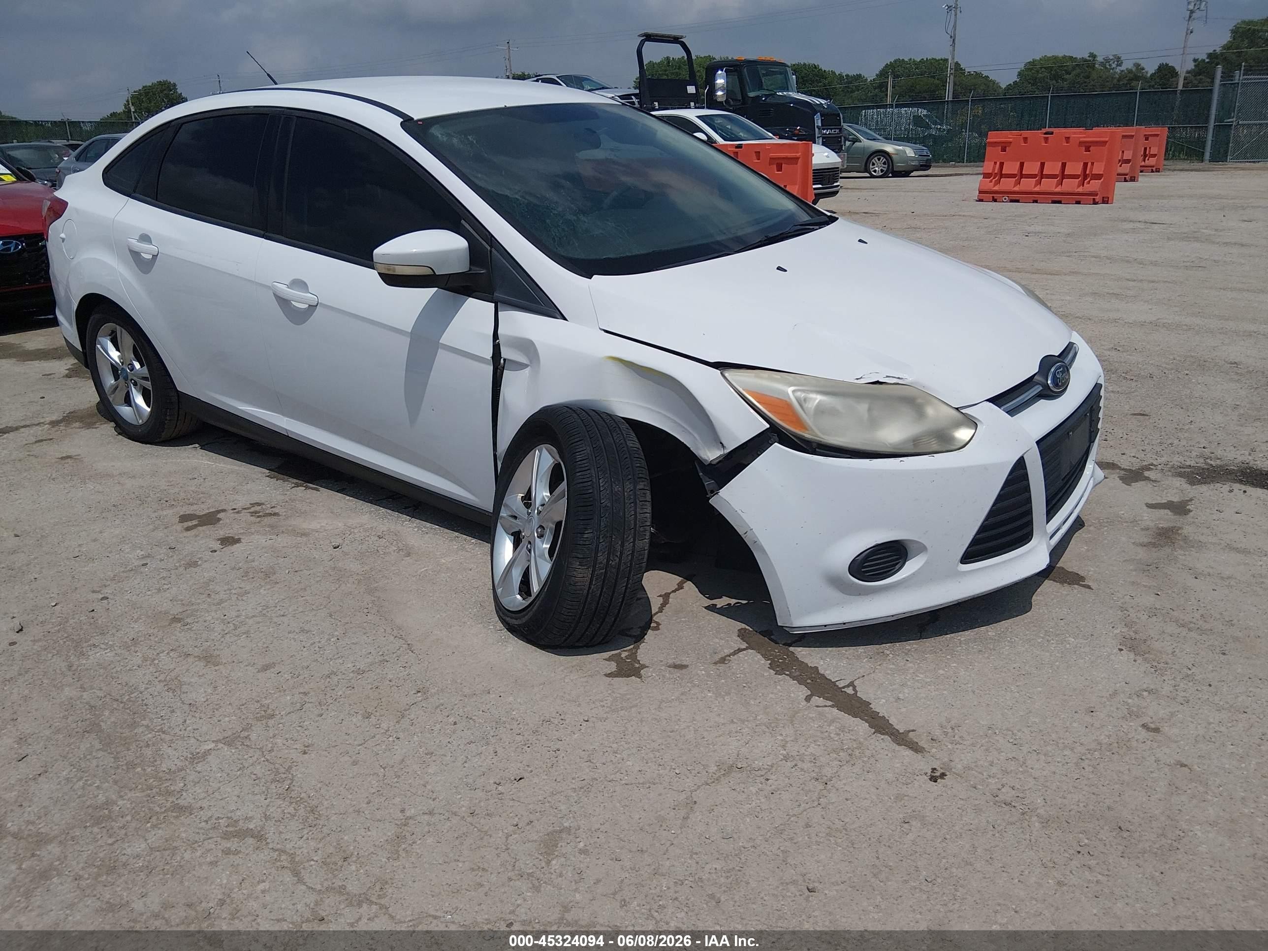 2013 Ford Focus Se White vin: 1FADP3F24DL200669