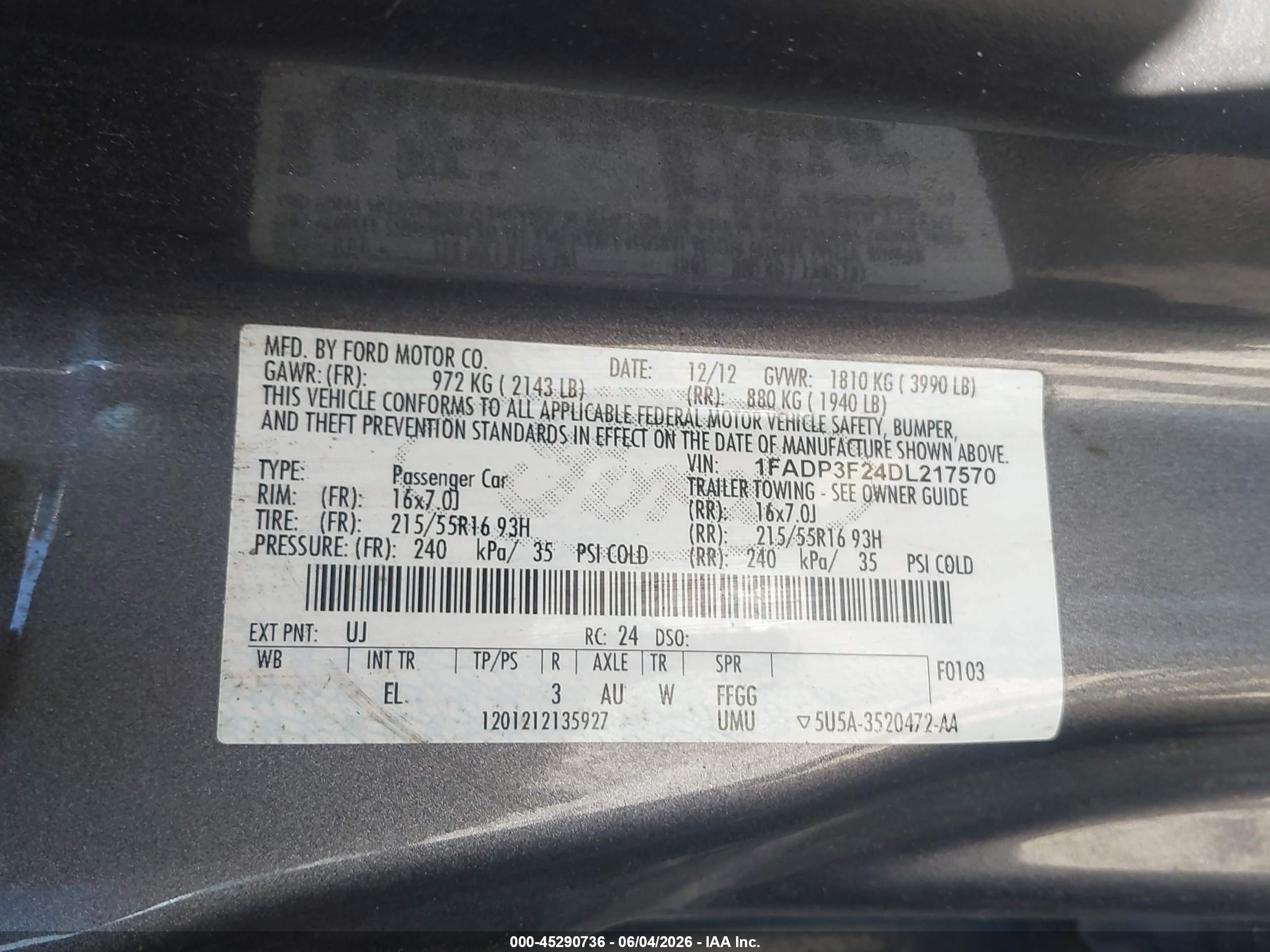 2013 Ford Focus Se Gray vin: 1FADP3F24DL217570