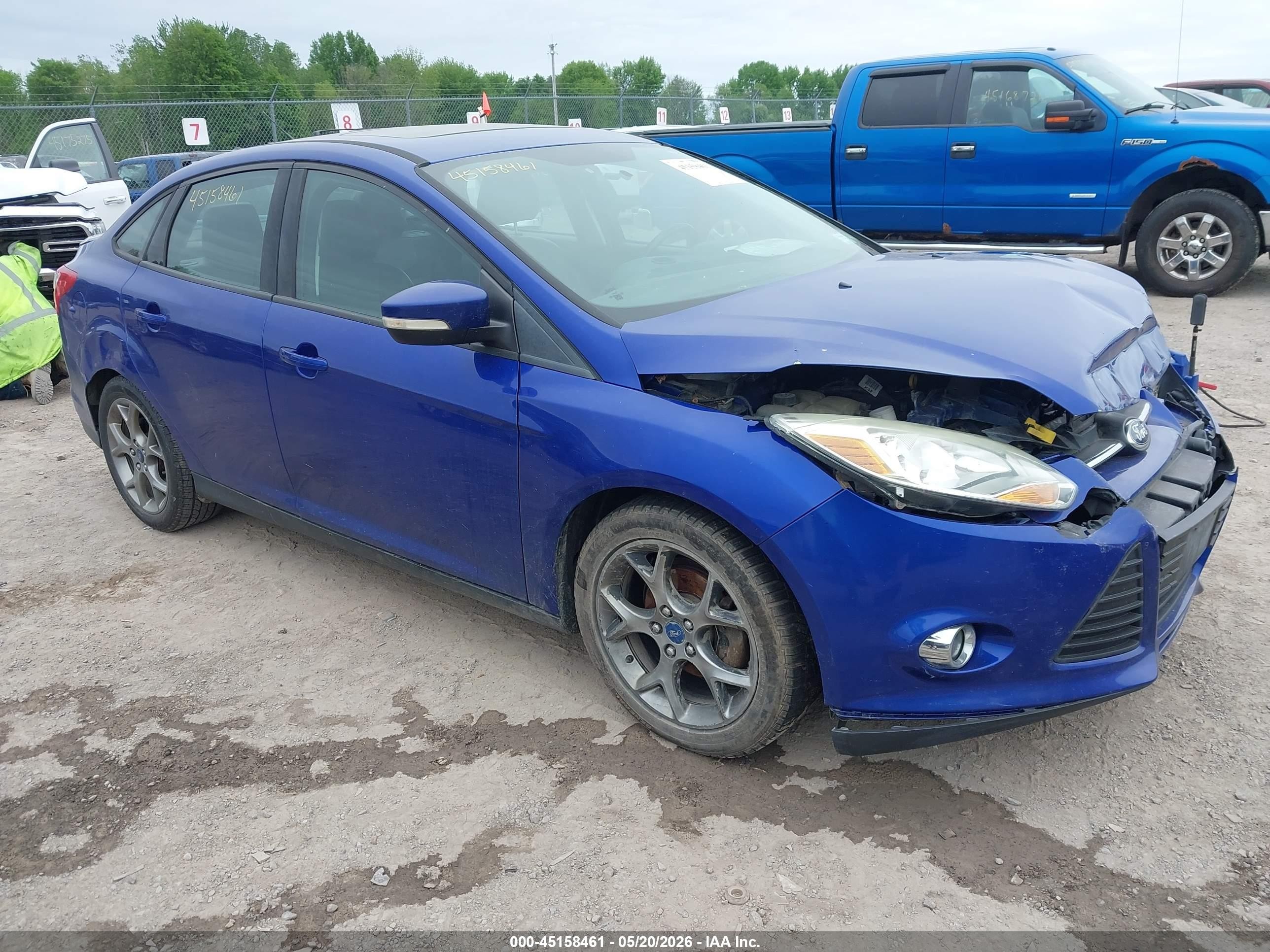 2013 Ford Focus Se Синий vin: 1FADP3F24DL284458