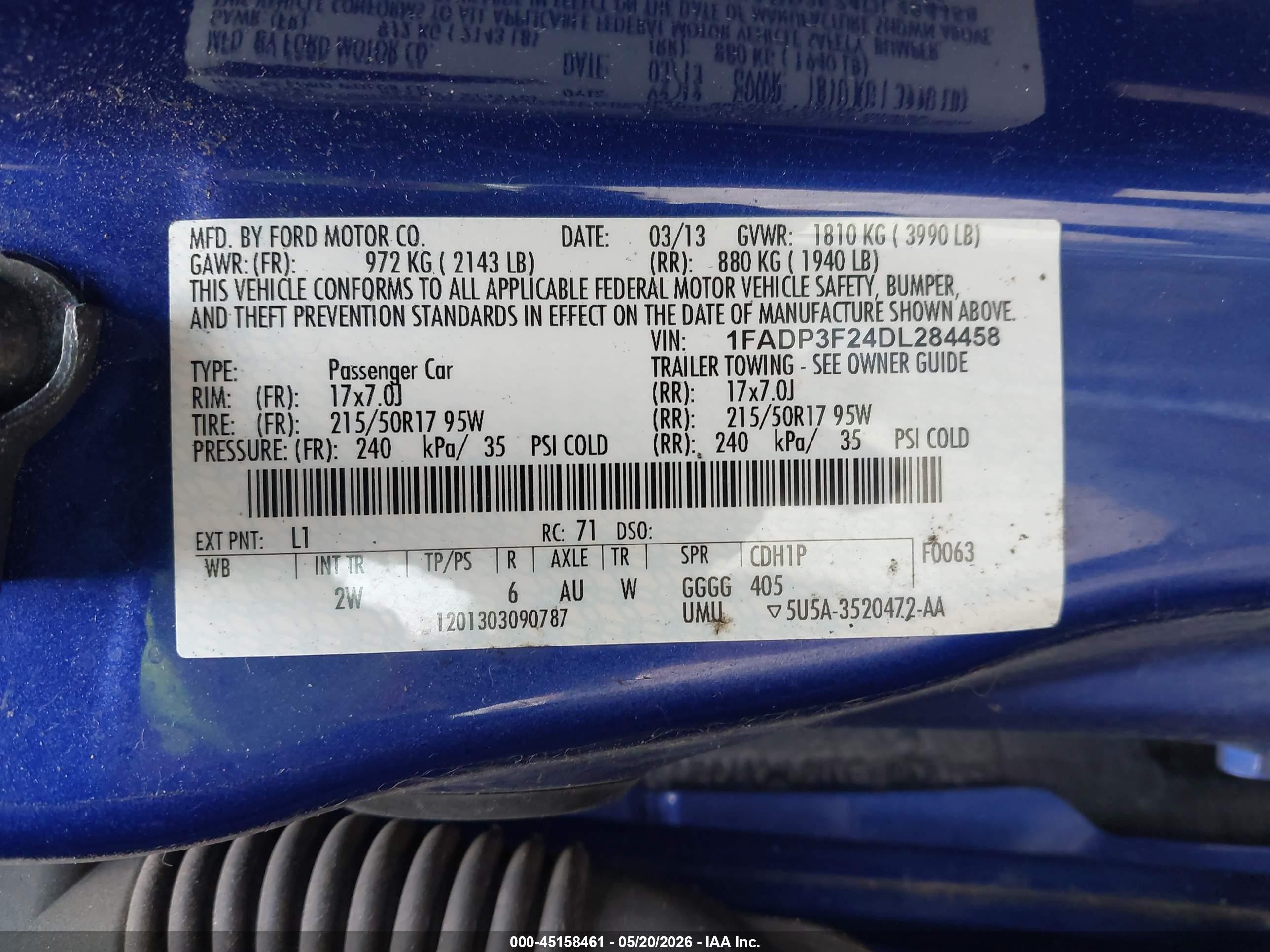 2013 Ford Focus Se Синий vin: 1FADP3F24DL284458