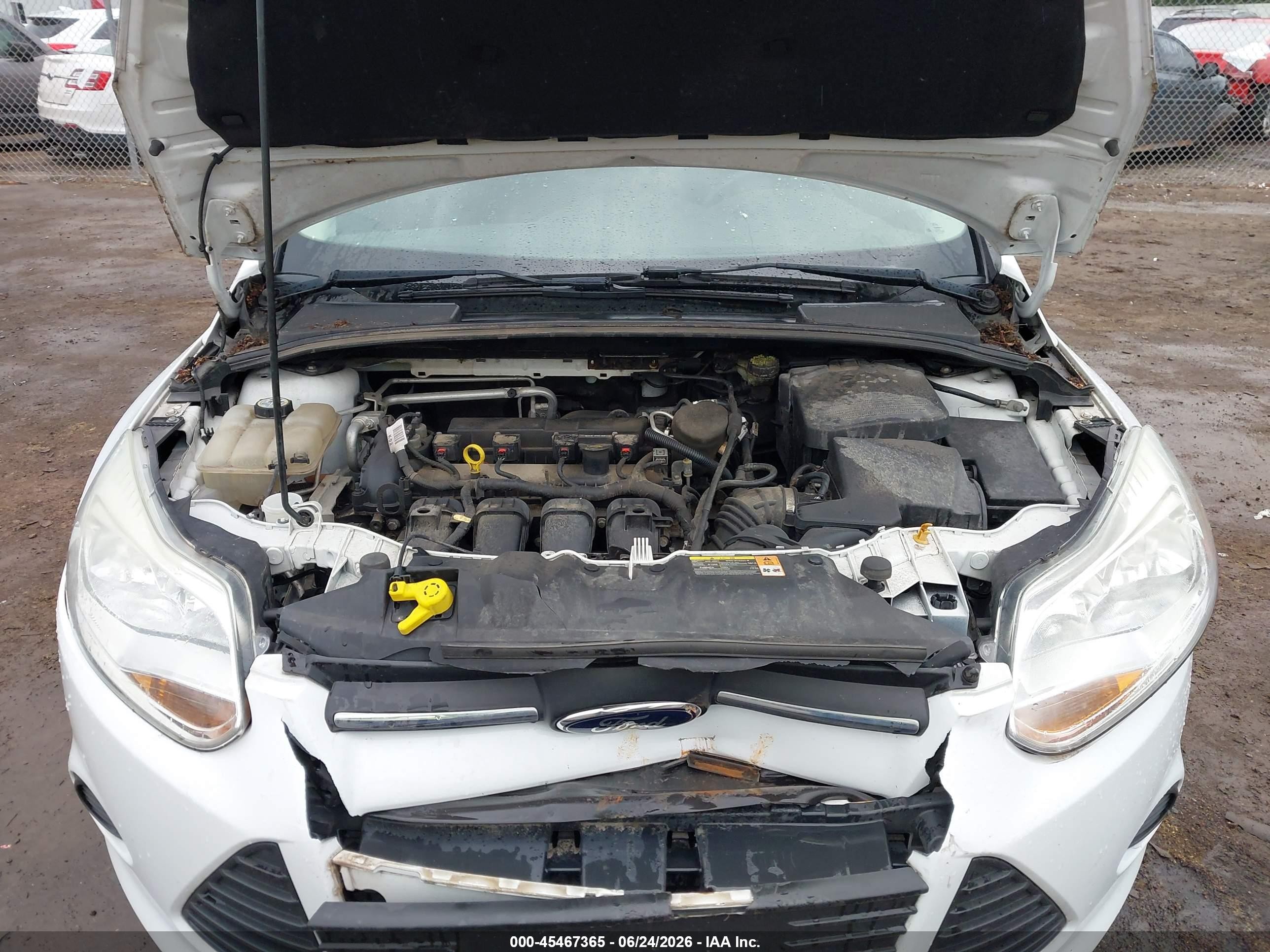 2013 Ford Focus Se White vin: 1FADP3F24DL296755