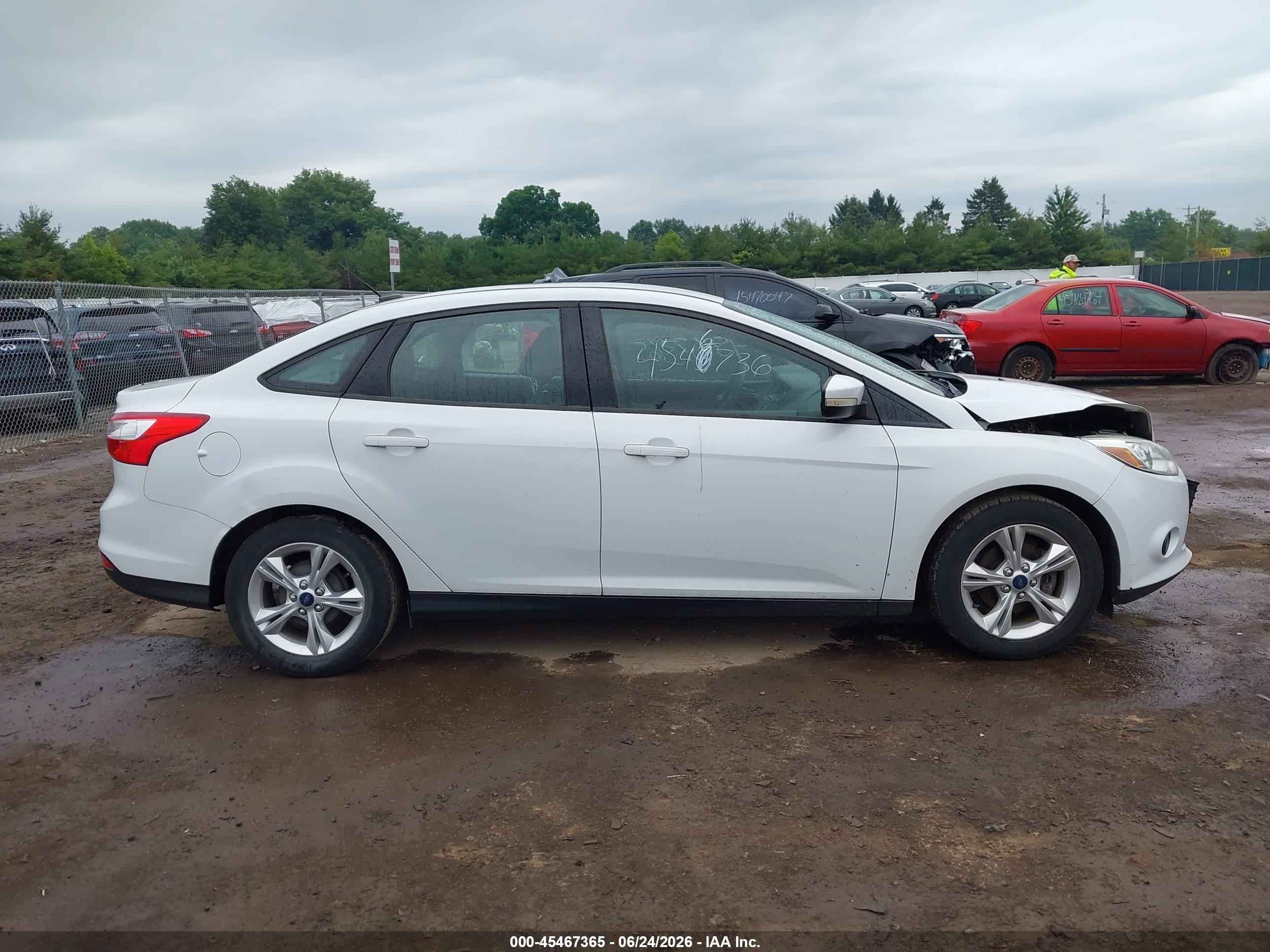 2013 Ford Focus Se White vin: 1FADP3F24DL296755