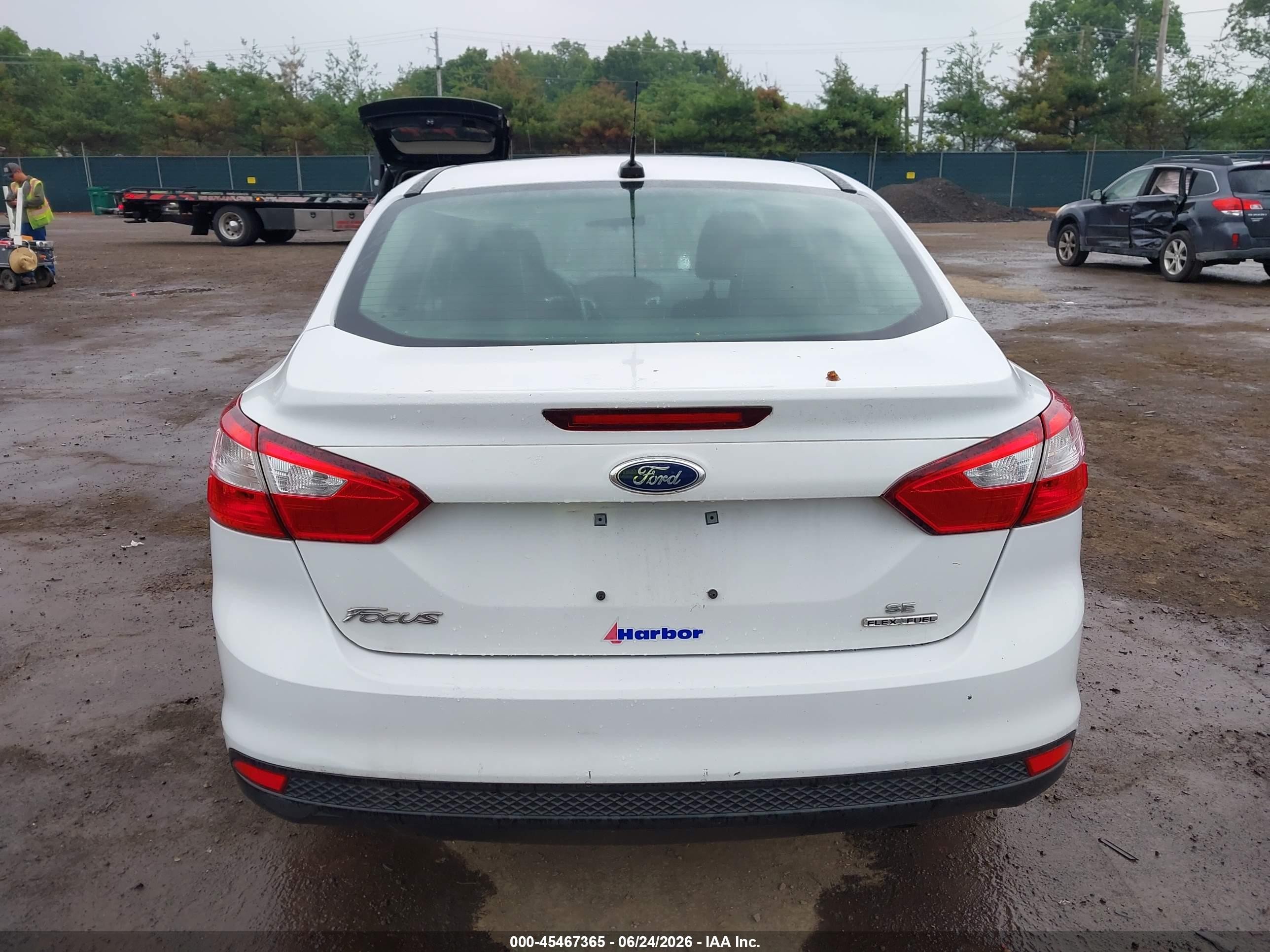 2013 Ford Focus Se White vin: 1FADP3F24DL296755