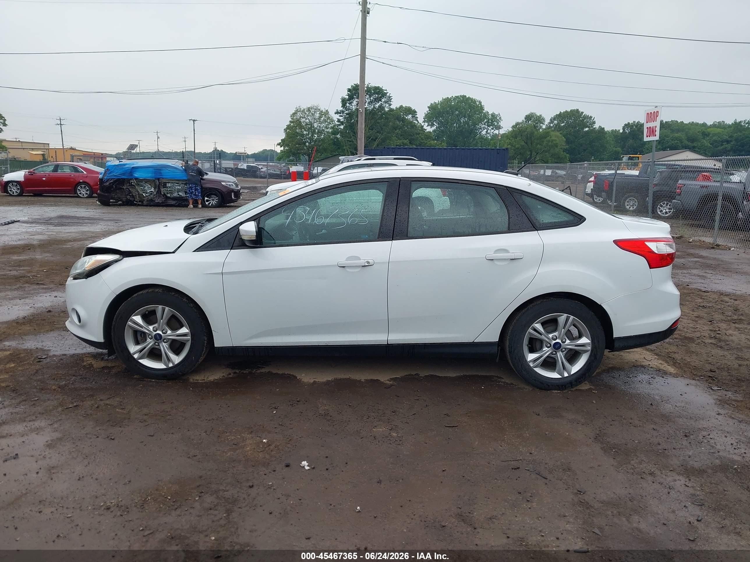 2013 Ford Focus Se White vin: 1FADP3F24DL296755