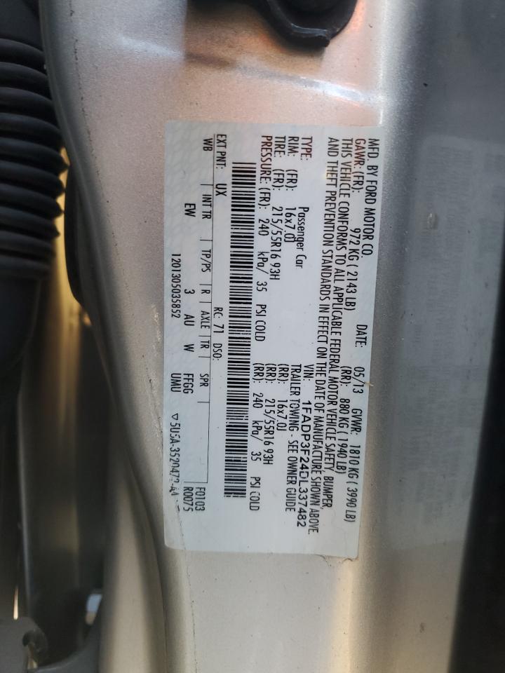 2013 Ford Focus Se Silver vin: 1FADP3F24DL337482