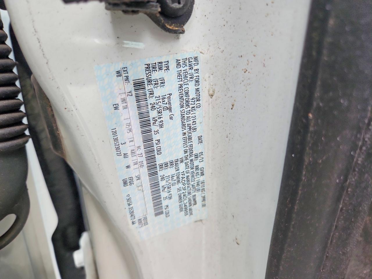 2013 Ford Focus Se Белый vin: 1FADP3F24DL349955