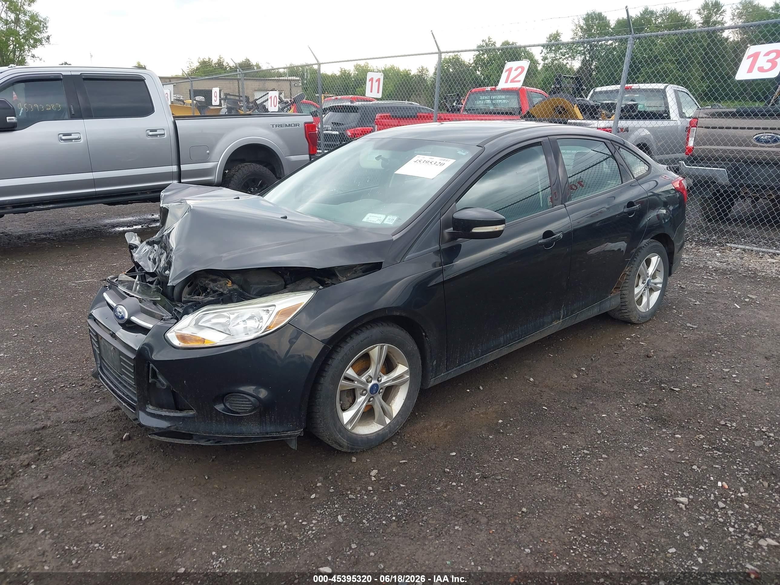 2013 Ford Focus Se Black vin: 1FADP3F24DL358669