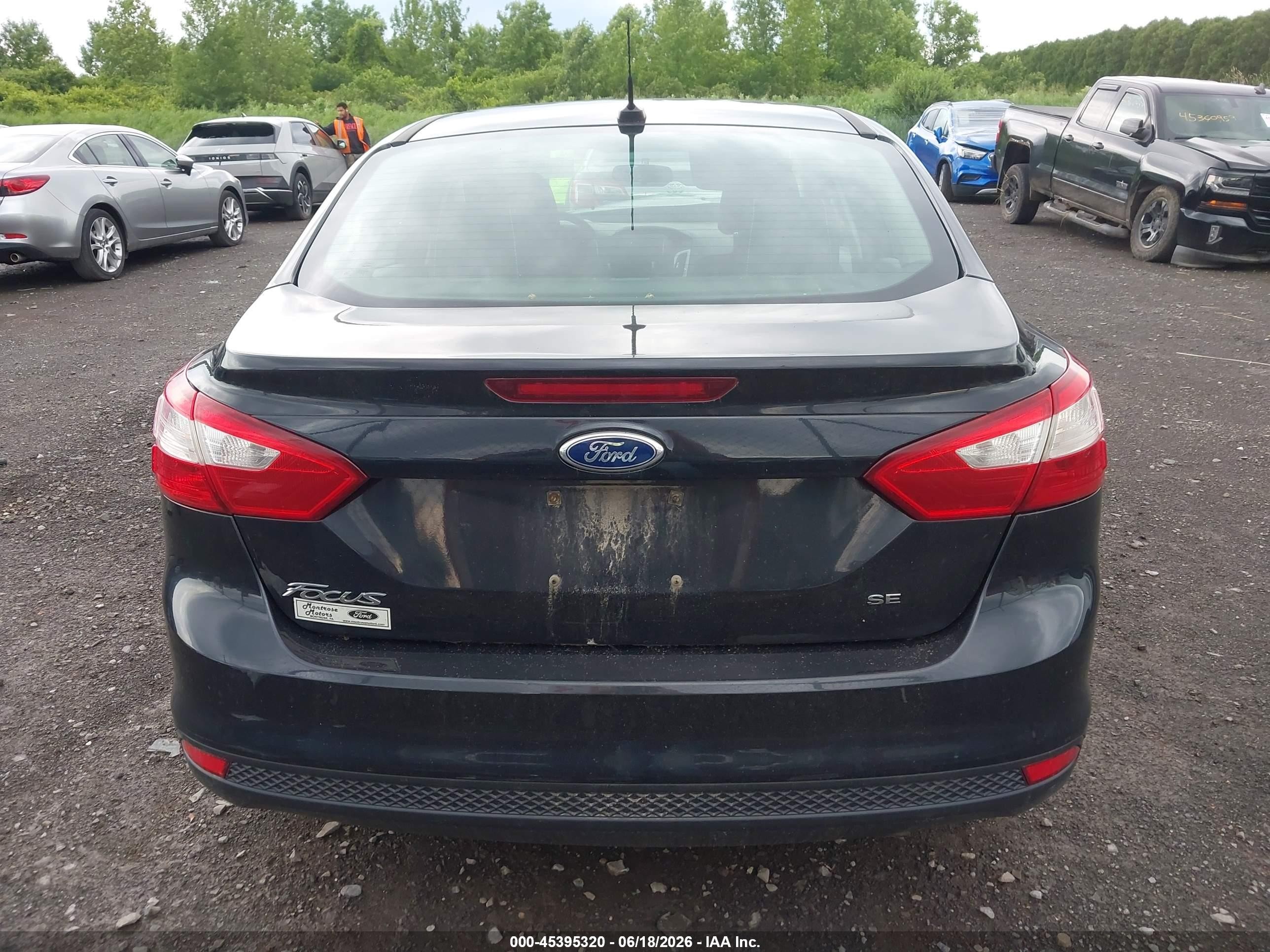 2013 Ford Focus Se Black vin: 1FADP3F24DL358669