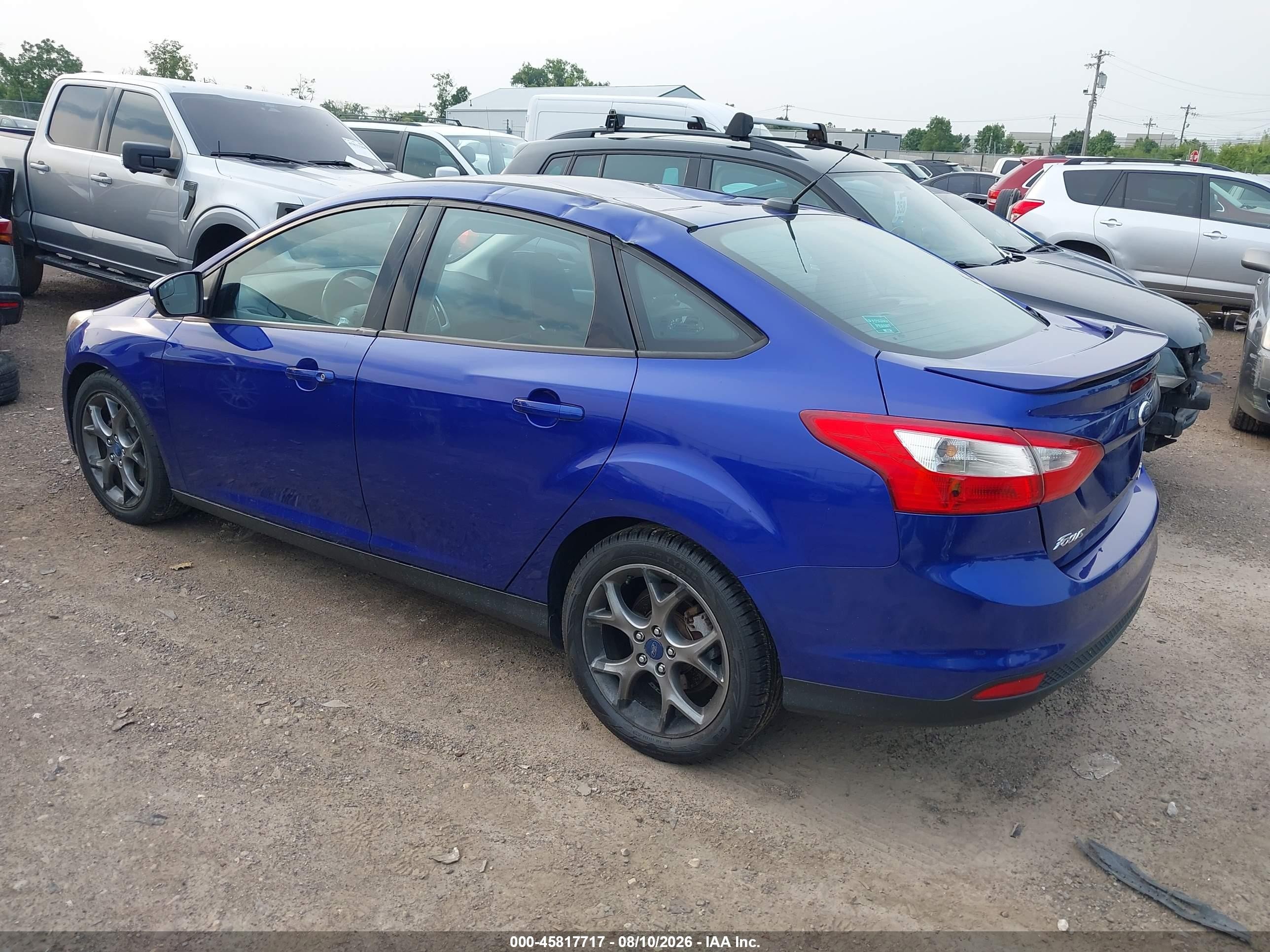 2013 Ford Focus Se Blue vin: 1FADP3F24DL380641