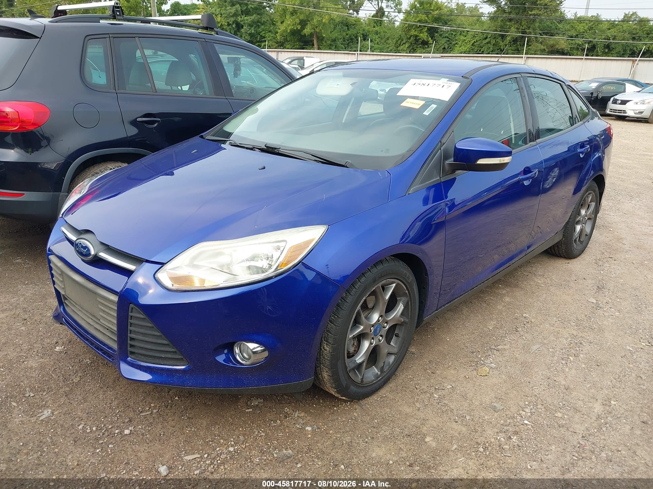 2013 Ford Focus Se Blue vin: 1FADP3F24DL380641