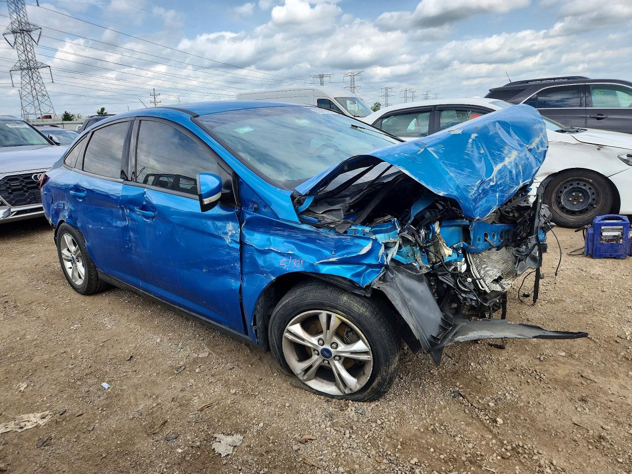 2014 Ford Focus Se Blue vin: 1FADP3F24EL191649