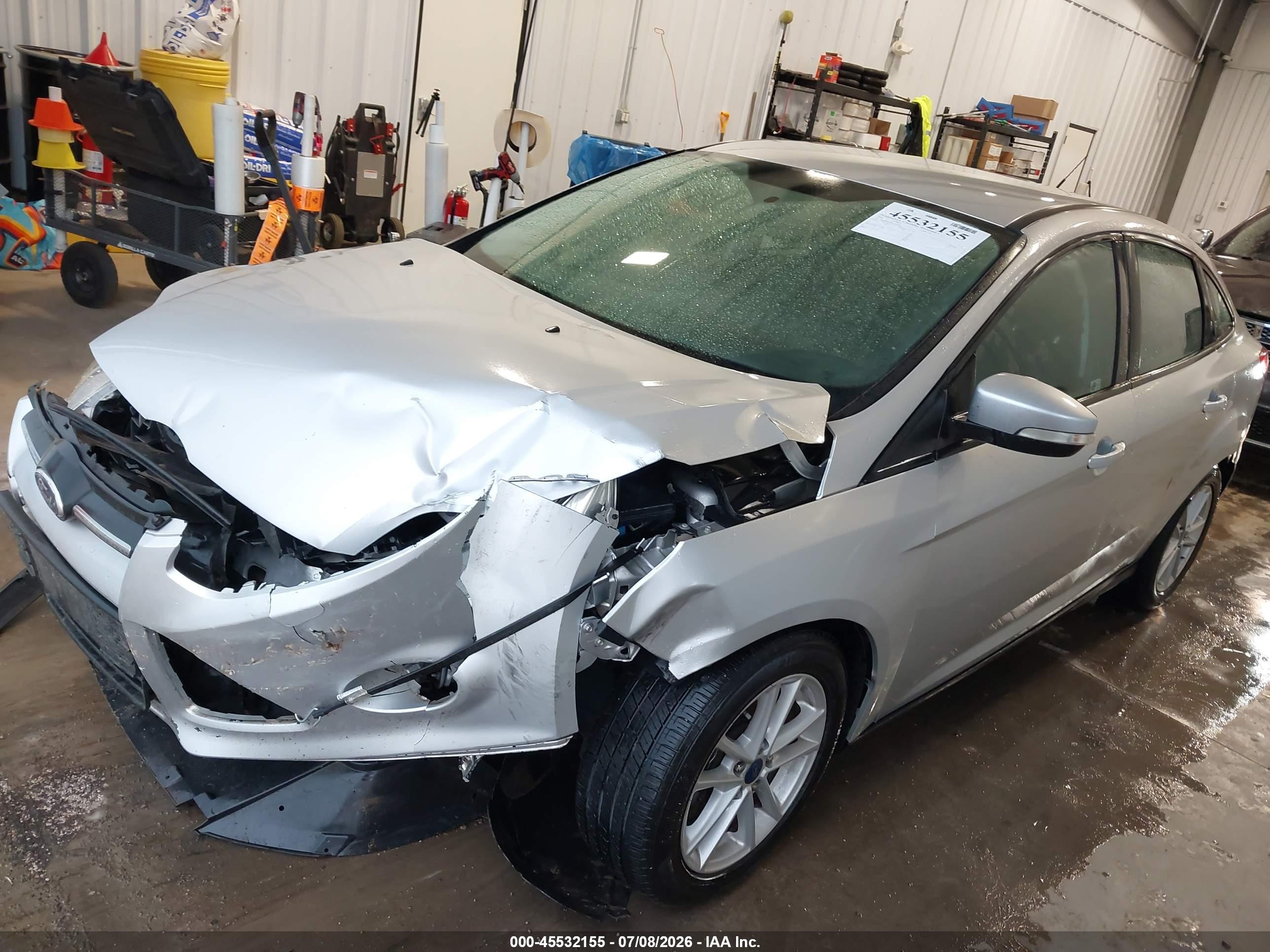 2014 Ford Focus Se Серебряный vin: 1FADP3F24EL195376