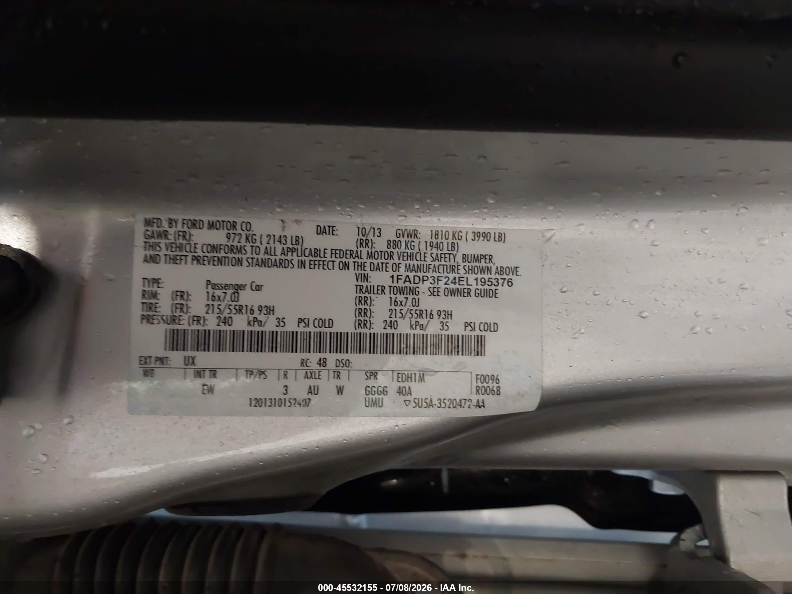 2014 Ford Focus Se Серебряный vin: 1FADP3F24EL195376